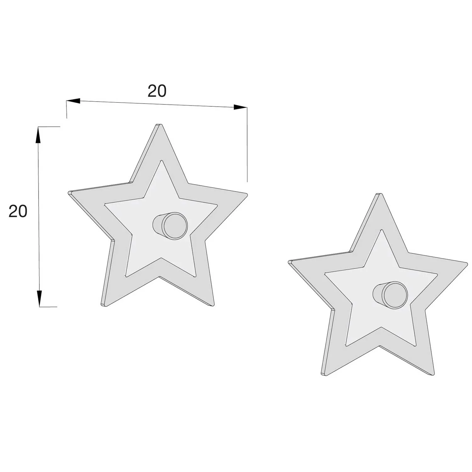 Alondra - Set 2 Stelle Appendiabiti - Image 3