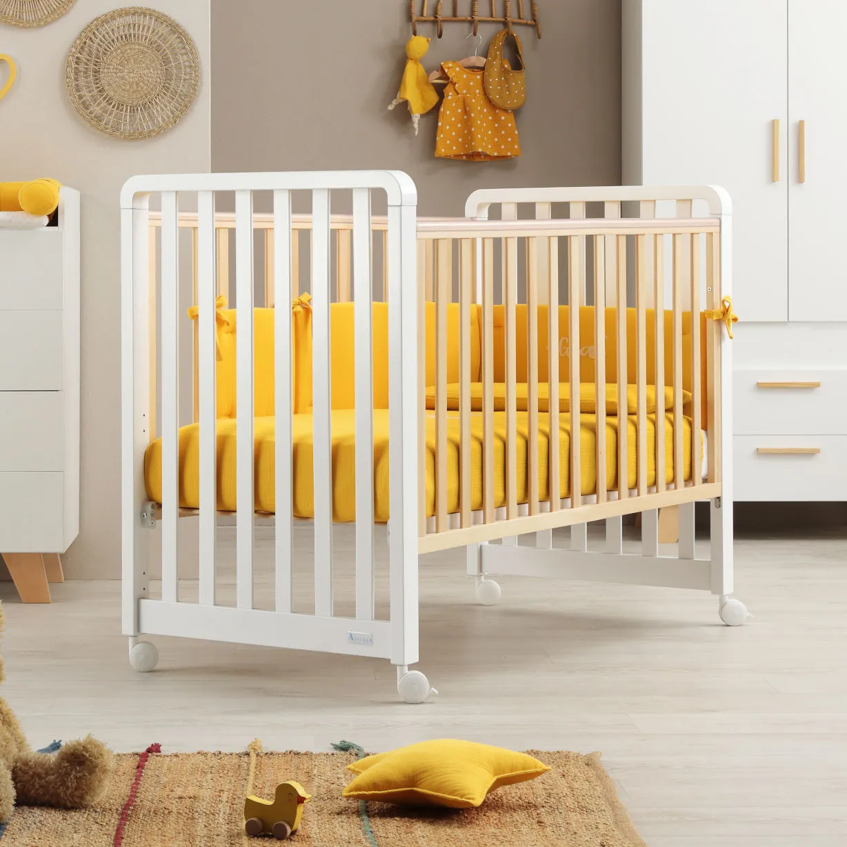 Azzurra Design - Lettino Glam 9 In 1 + Materasso + Completo Piumone Glam
