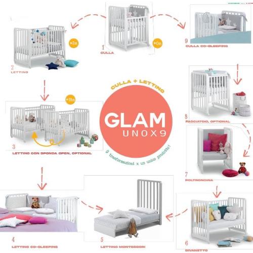 Azzurra Design - Lettino Glam 9 In 1 + Materasso + Completo Piumone Glam - Image 6