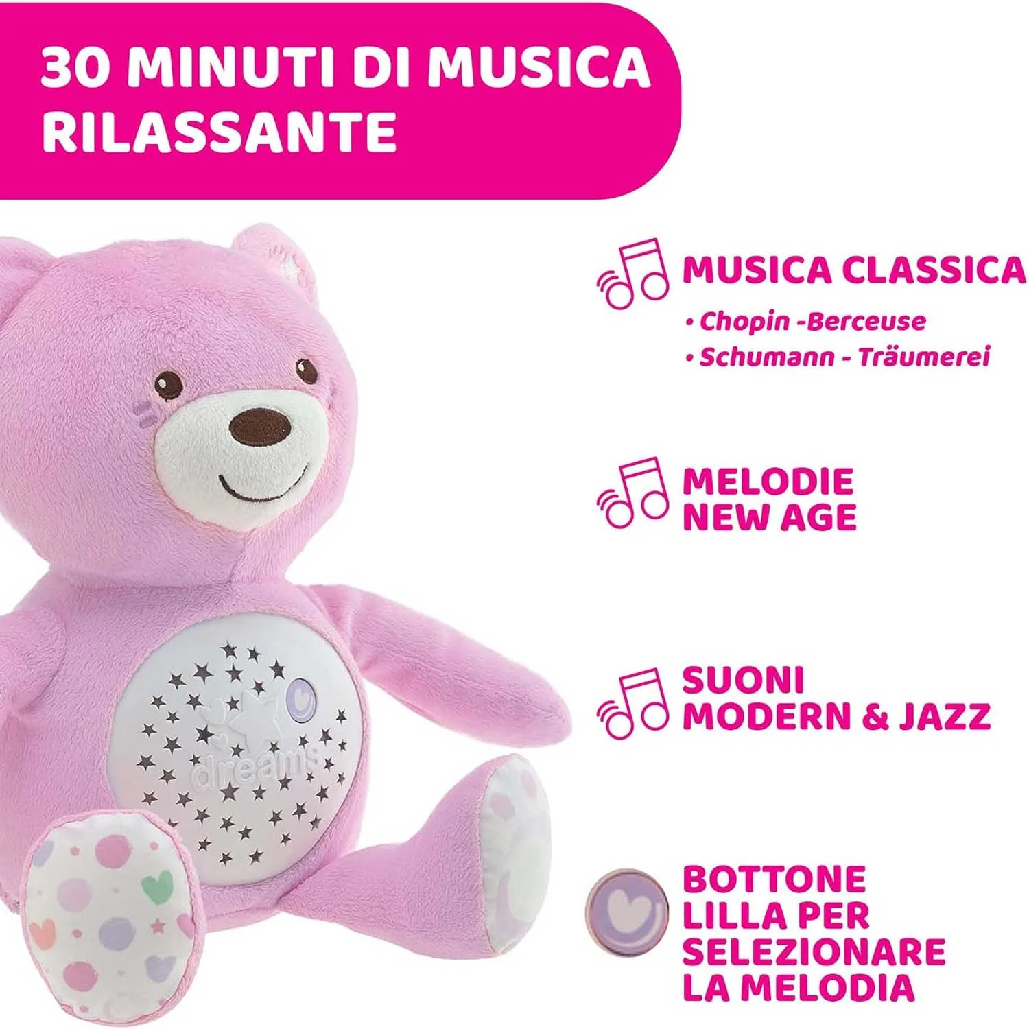 Chicco - Pupazzo proiettore Baby Bear First Dreams - Image 4