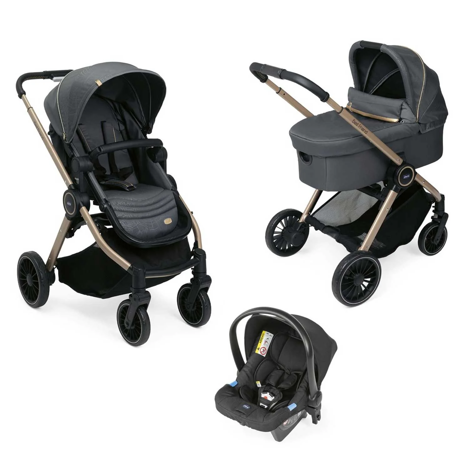 Chicco - Trio Best Friend Pro Light + Seggiolino Auto Kory Isize R129 - Image 9