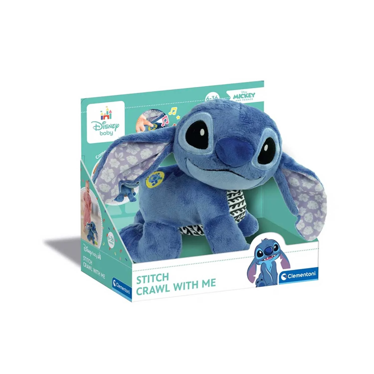 Clementoni - Baby Walt Disney Stitch Gattona Con Me 17537 - Image 5