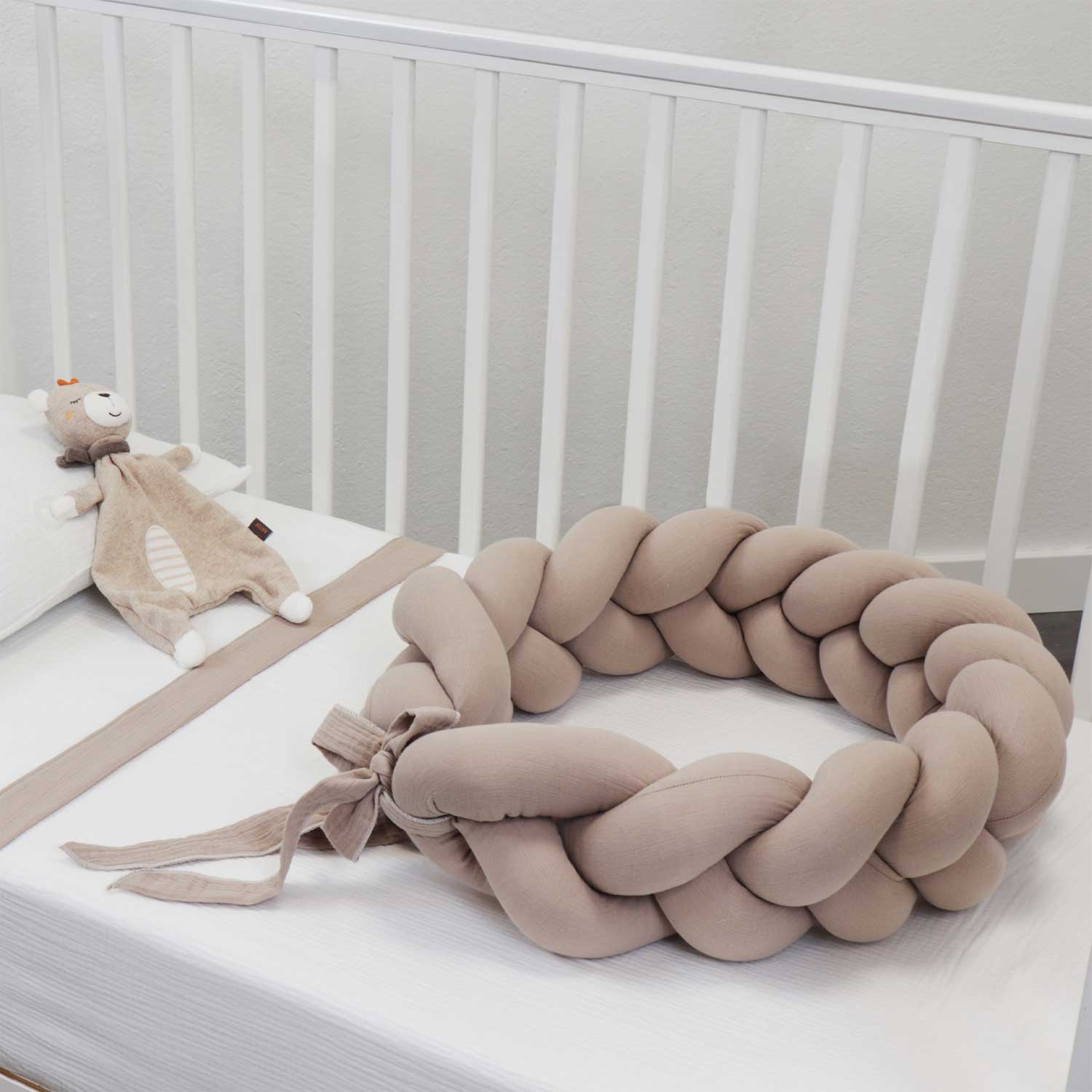 Cora - Linea Bibo: Treccia Paracolpi Per Mini Culla - Image 4