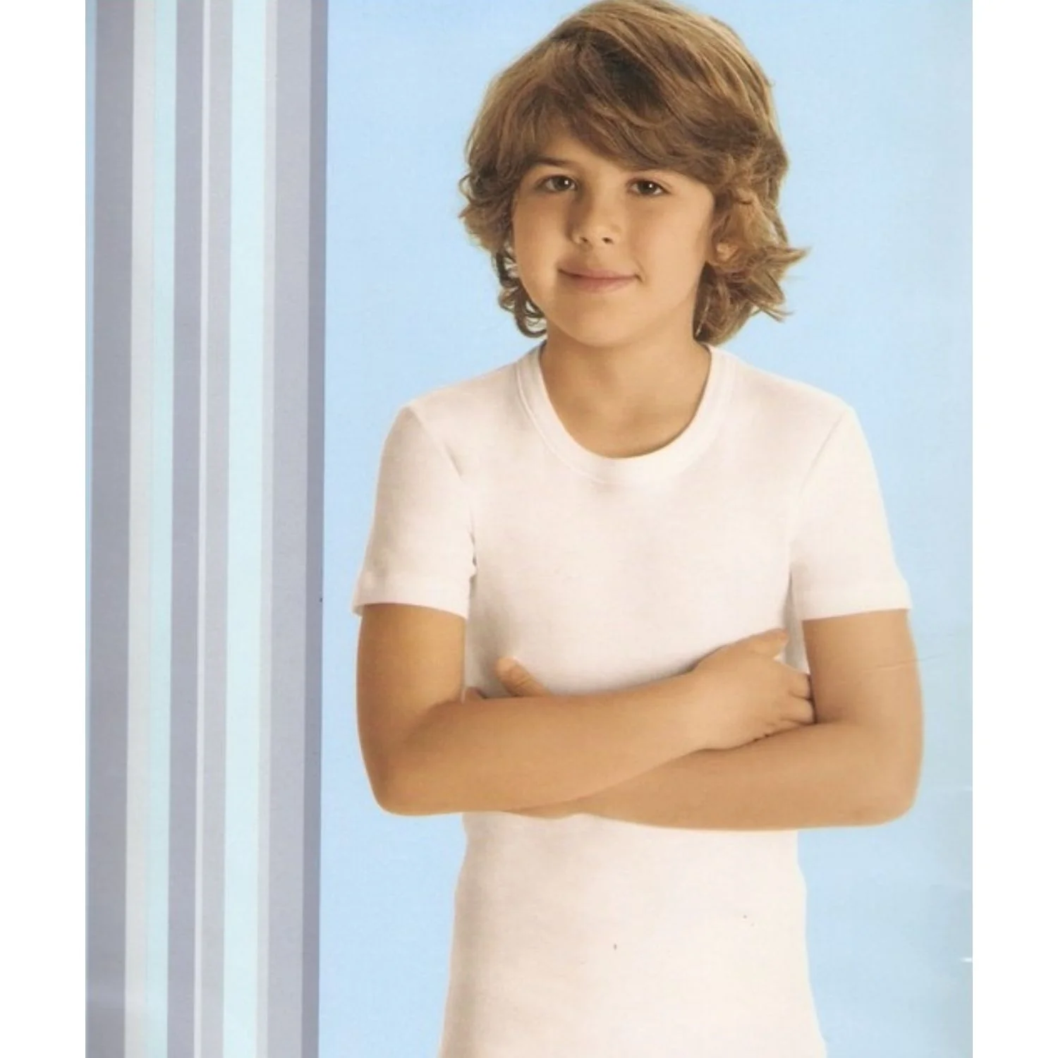 Ellepi - Maglia a maniche corte bianca da bambino in caldo cotone - Image 2