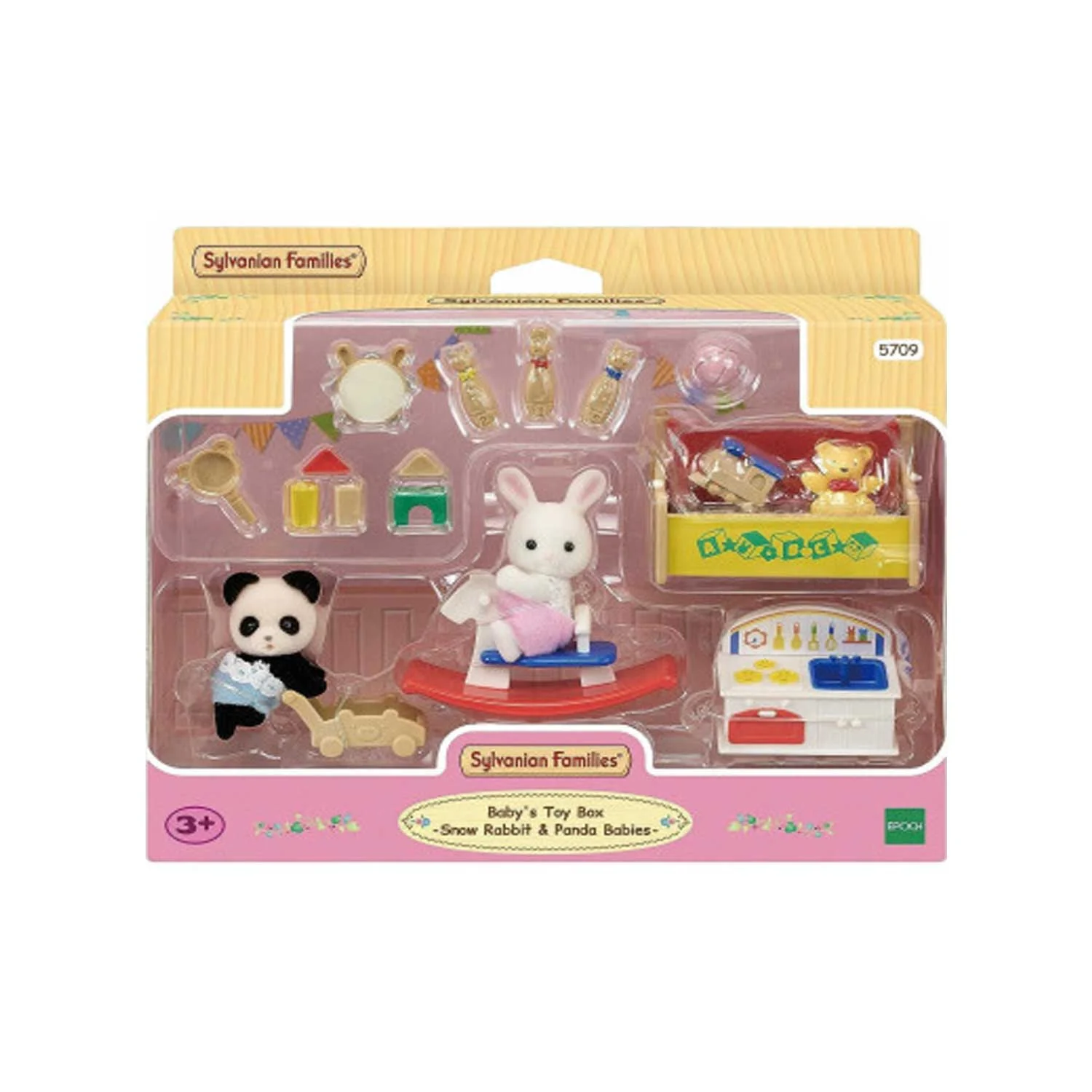 Epoch - Sylvanian Families: Scatola Dei Giochi Per Bebè Coniglio Neve E Bebè Panda - Image 2