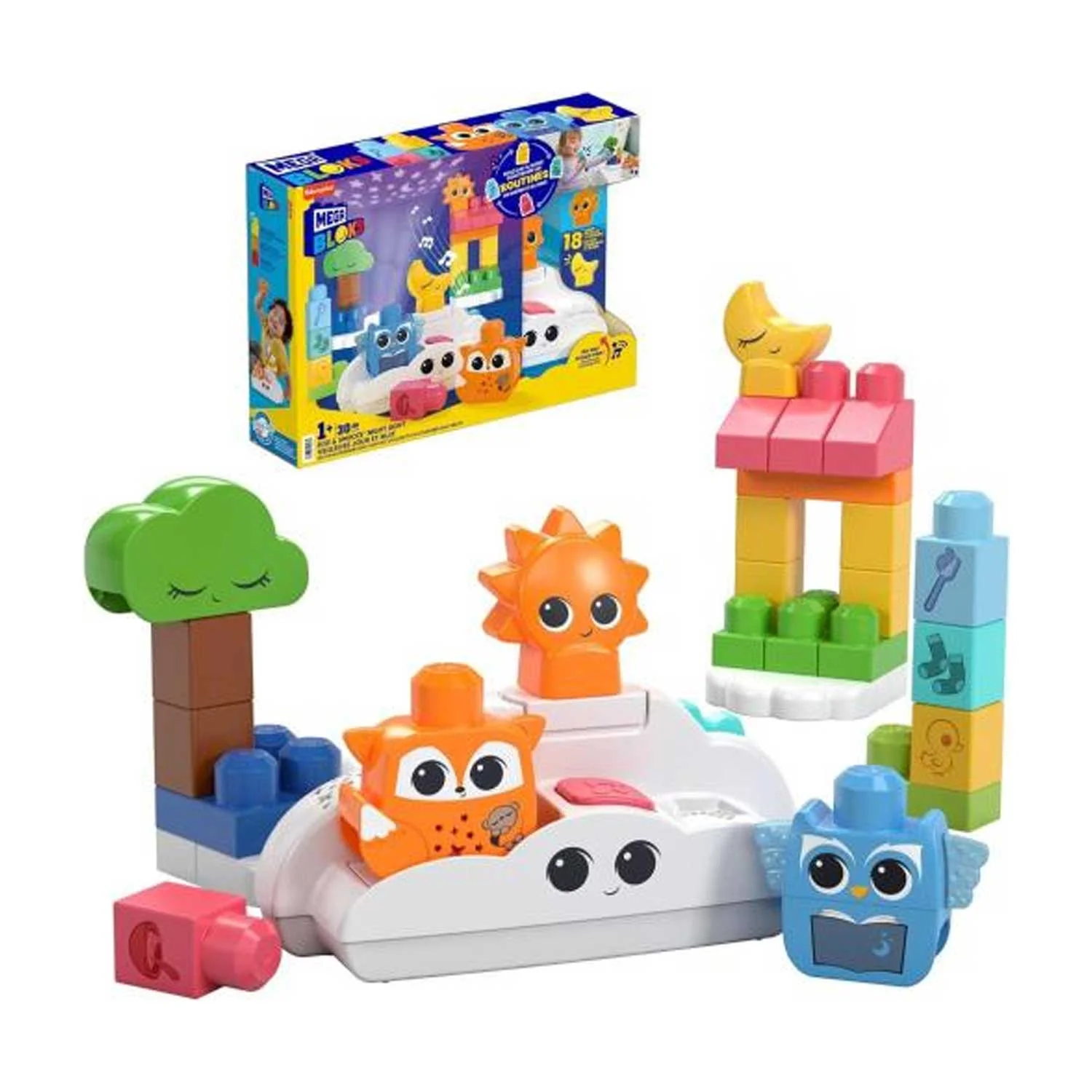 Fisher Price - Mega Block Set Attivita Giorno E Notte HTH43 - Image 2