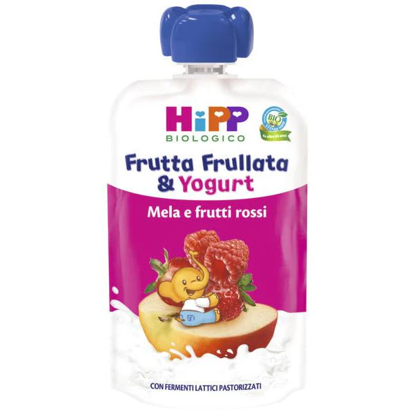 Hipp - Frutta Frullata Mela Fragola Lampone Banana & Yogurt 90gr