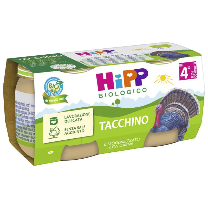 Hipp - Omogeneizzato Tacchino: Confezione 2x80 gr