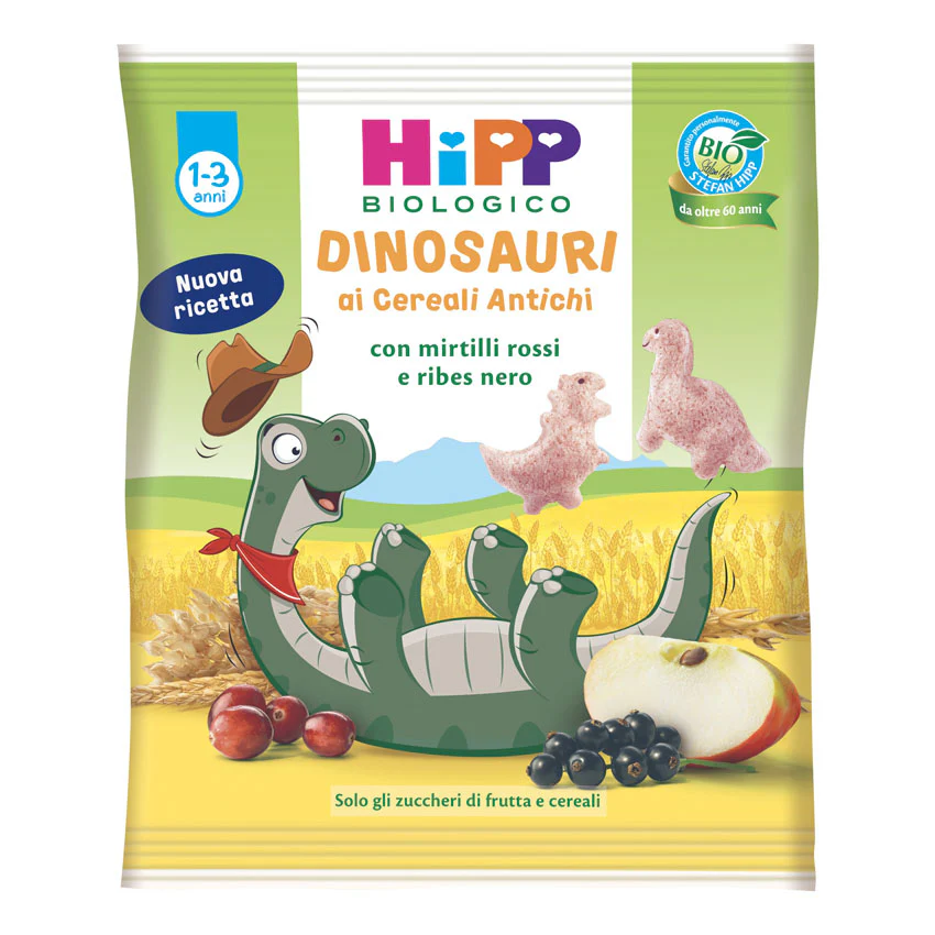 Hipp - Snack Dinosauri Ai Cereali Antichi: Confezione 30 gr