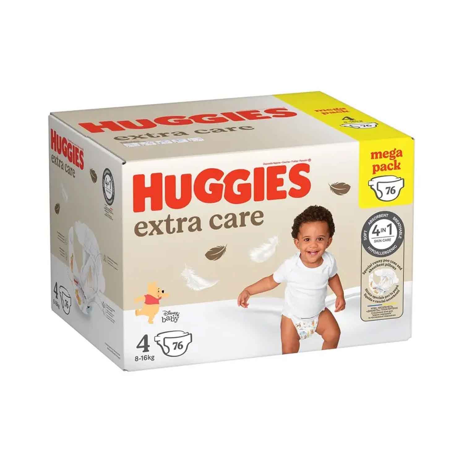Huggies - Extra Care Megapack Taglia 4 76pz