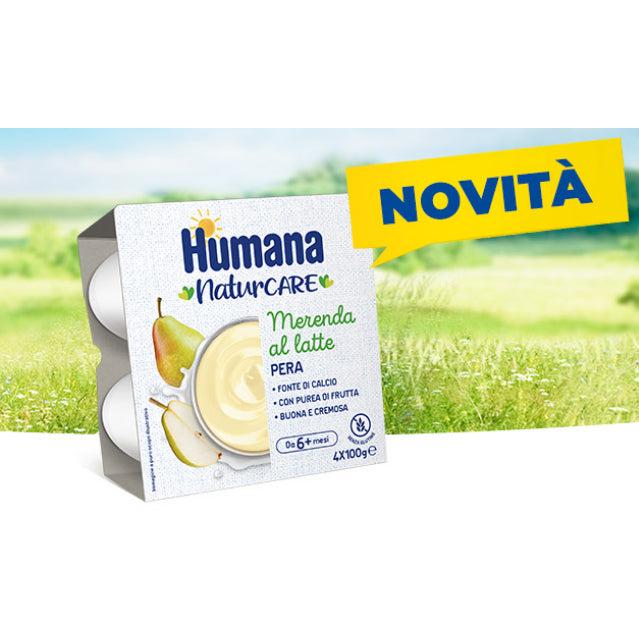 Humana - Merenda Latte Pera: Confezione 4X100 gr