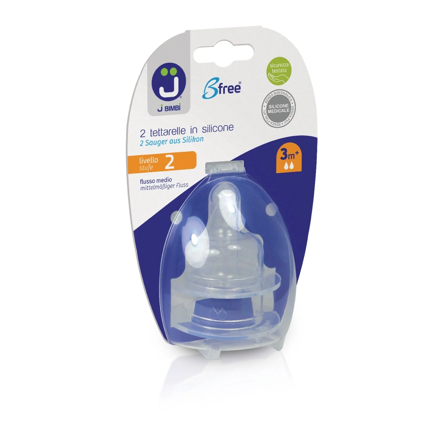 J BIMBI - Bfree Tettarelle in Silicone per Classic e Super Glass - 2pz - Image 4
