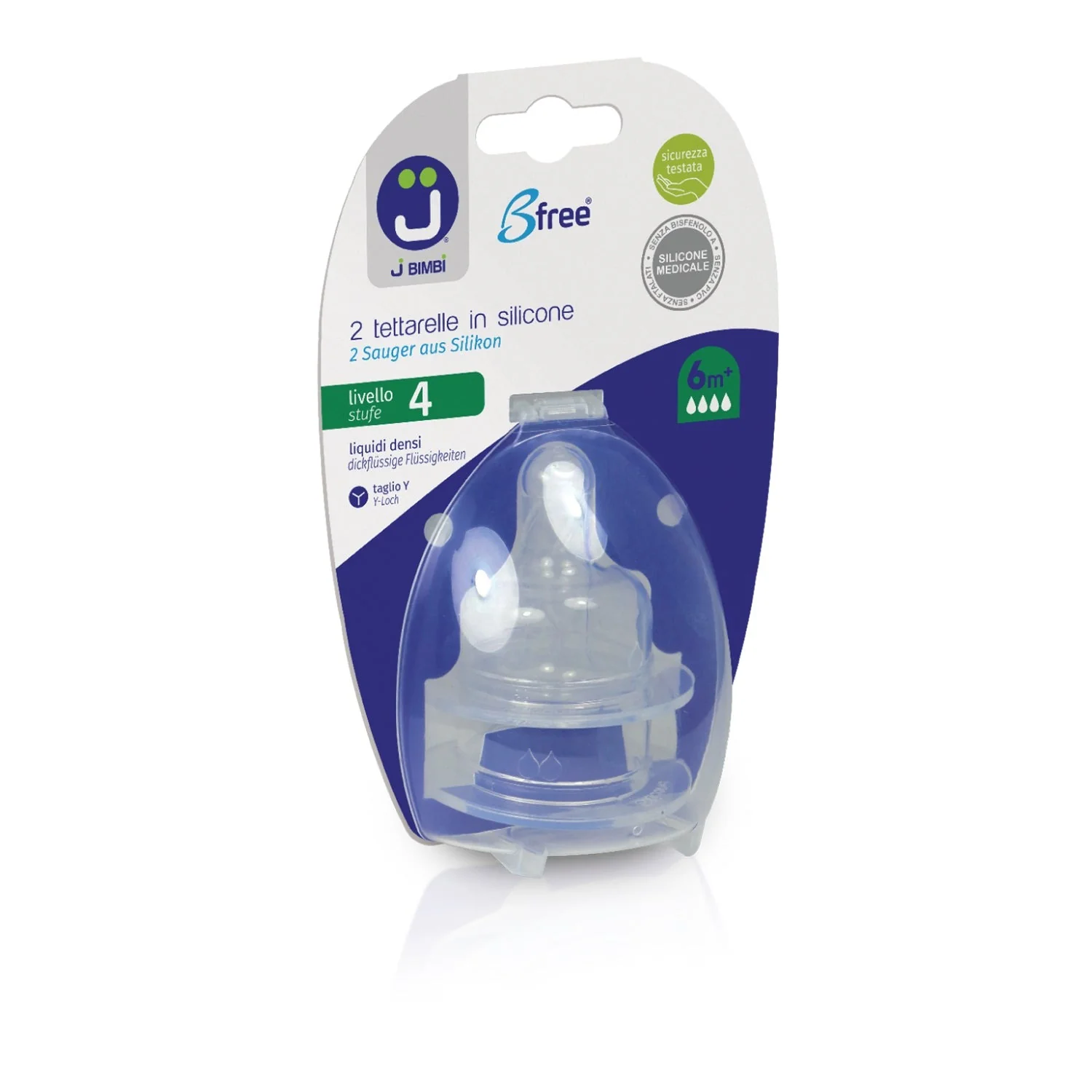 J BIMBI - Bfree Tettarelle in Silicone per Classic e Super Glass - 2pz - Image 6