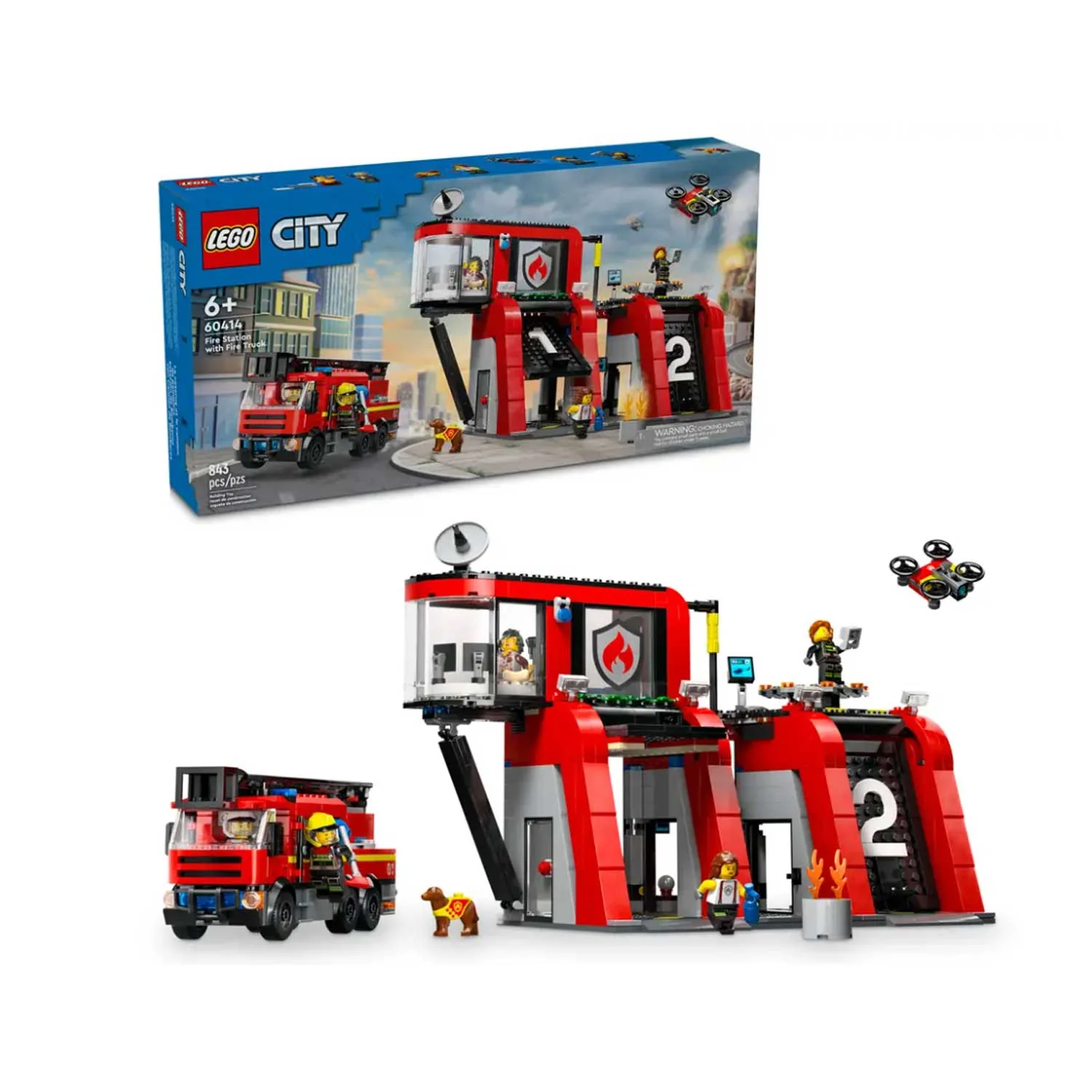 LEGO - City Fire Caserma Dei Pompieri E Autopompa 60414 - Image 2