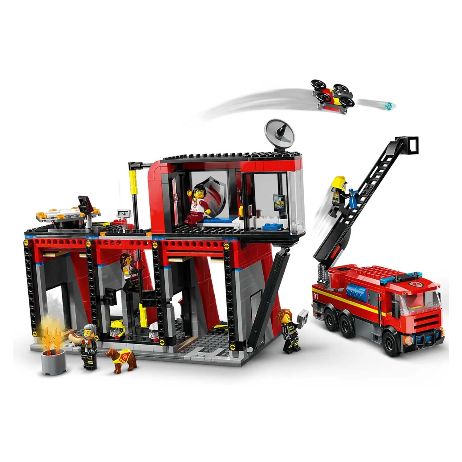 LEGO - City Fire Caserma Dei Pompieri E Autopompa 60414 - Image 4