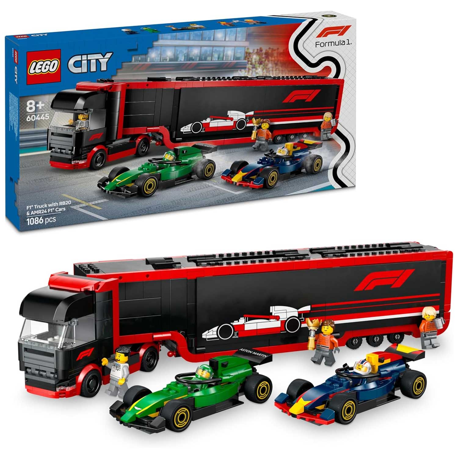 LEGO - City Autotrasportatore F1 con monoposto RB20 e AMR24 F1 60445 - Image 2