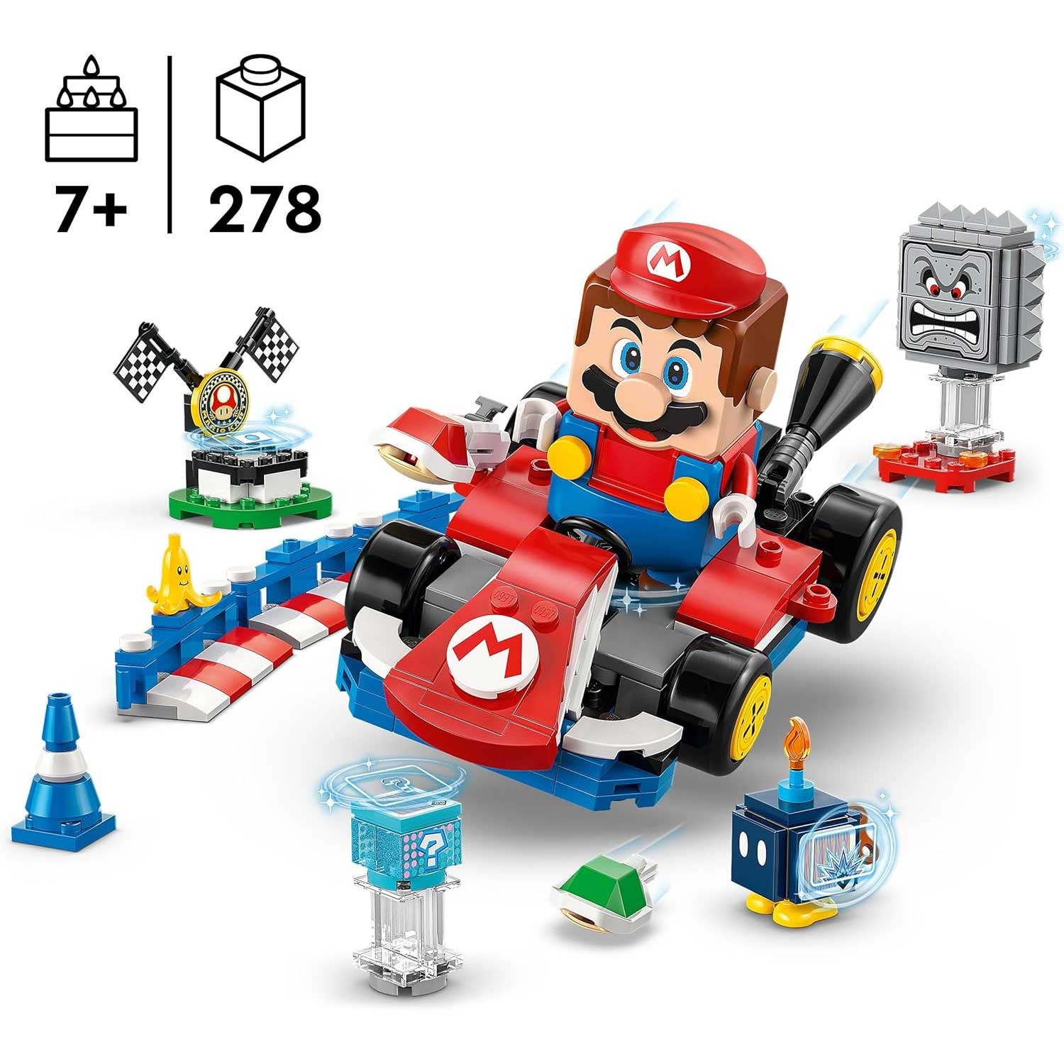 LEGO - Super Mario Mario Kart: Mario Interattivo E Kart Standard 72043 - Image 3