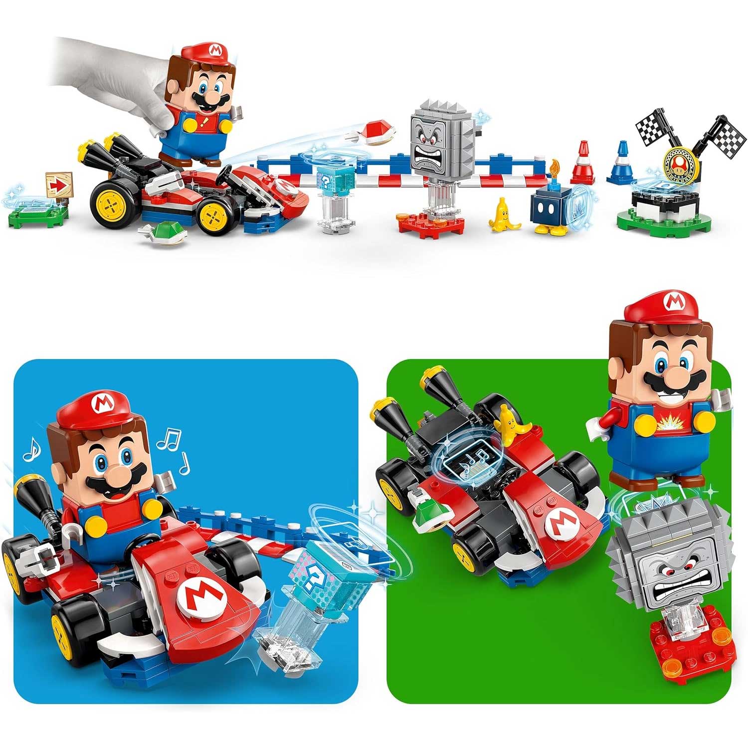 LEGO - Super Mario Mario Kart: Mario Interattivo E Kart Standard 72043 - Image 6