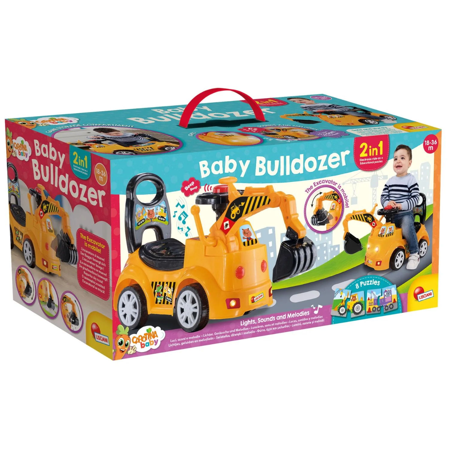 Lisciani - Carotina Ride On Bulldozer - Image 3