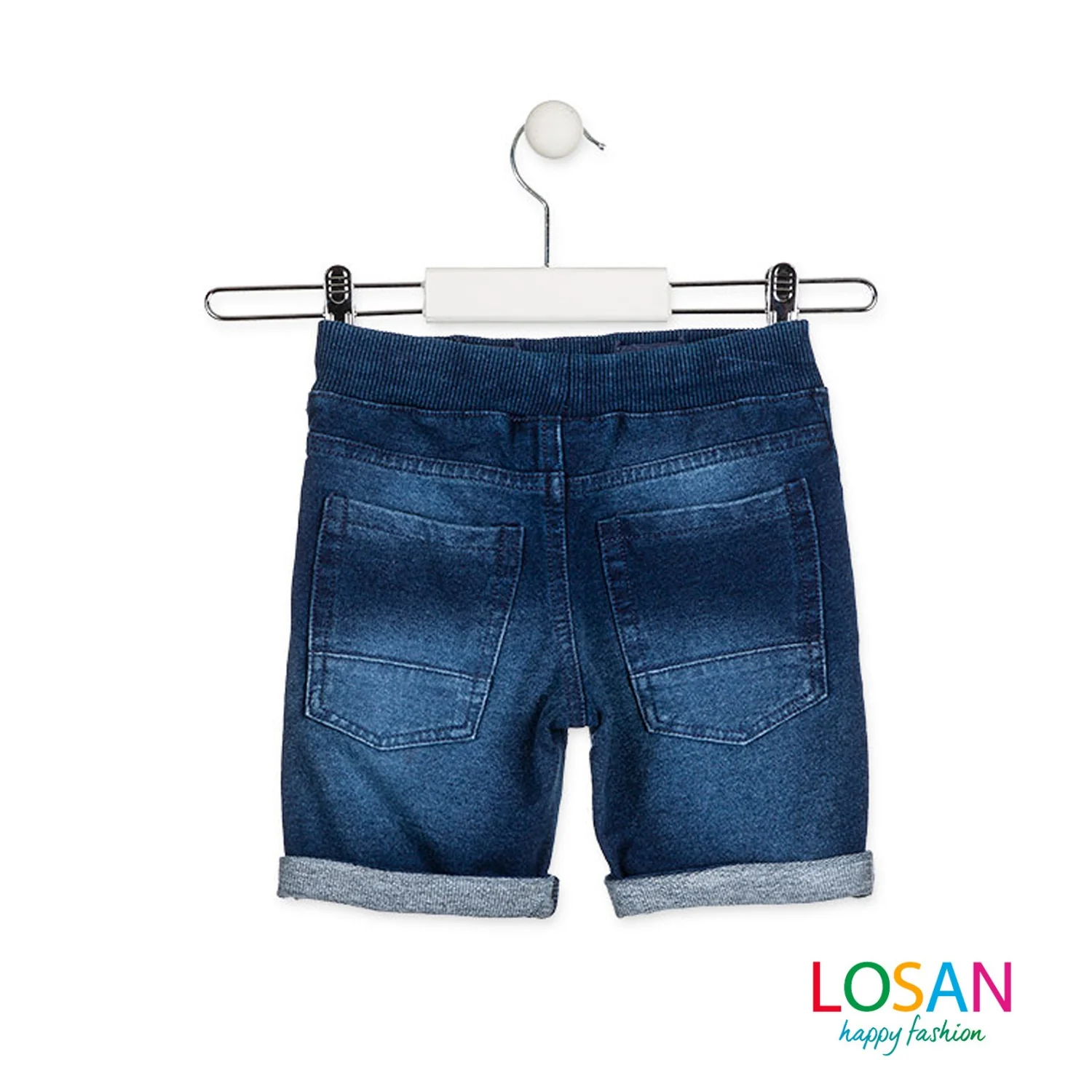 Losan - Bermuda Effetto Denim con Risvoltino Bambino Junior - Image 2