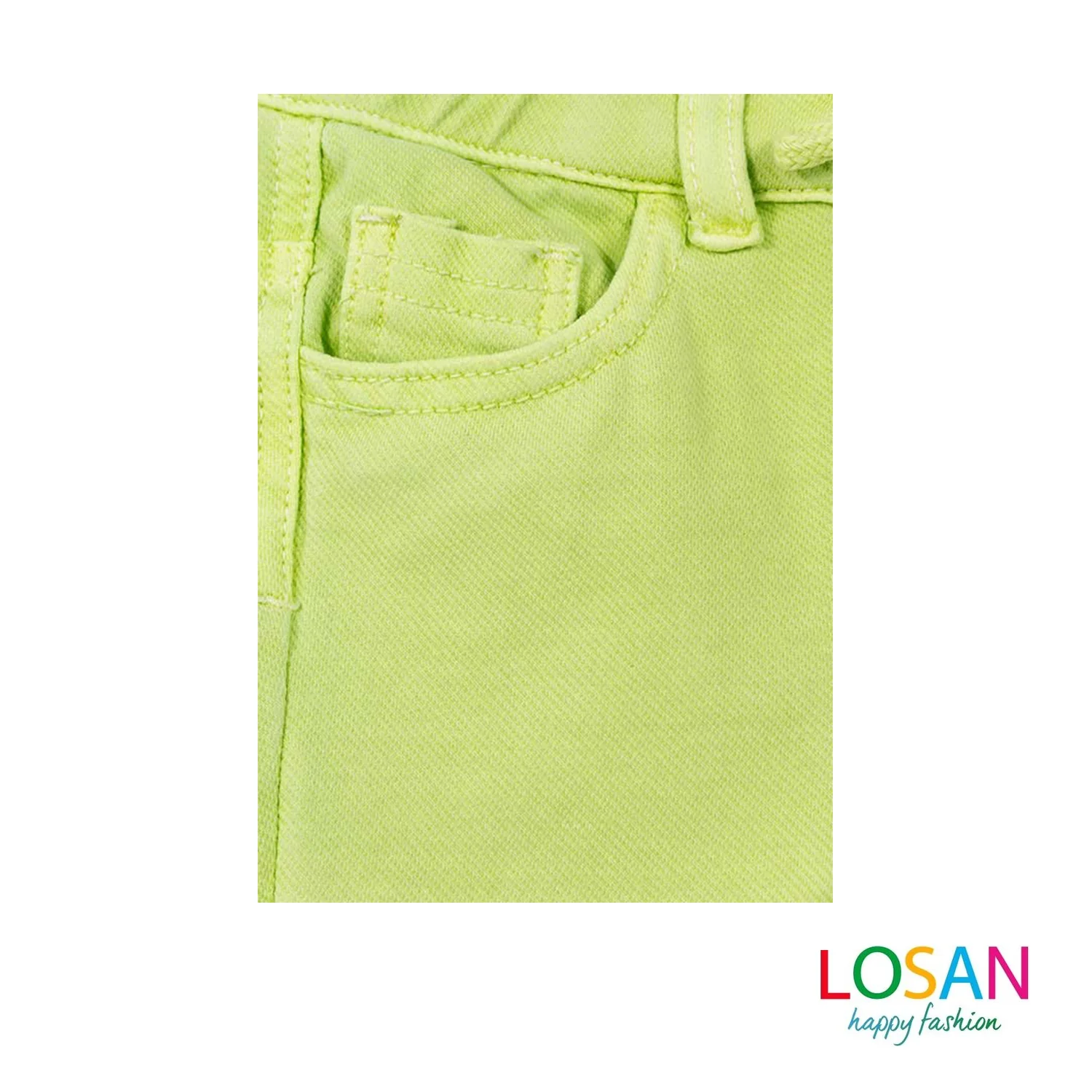 Losan - Bermuda verdi effetto jeans Junior - Image 3