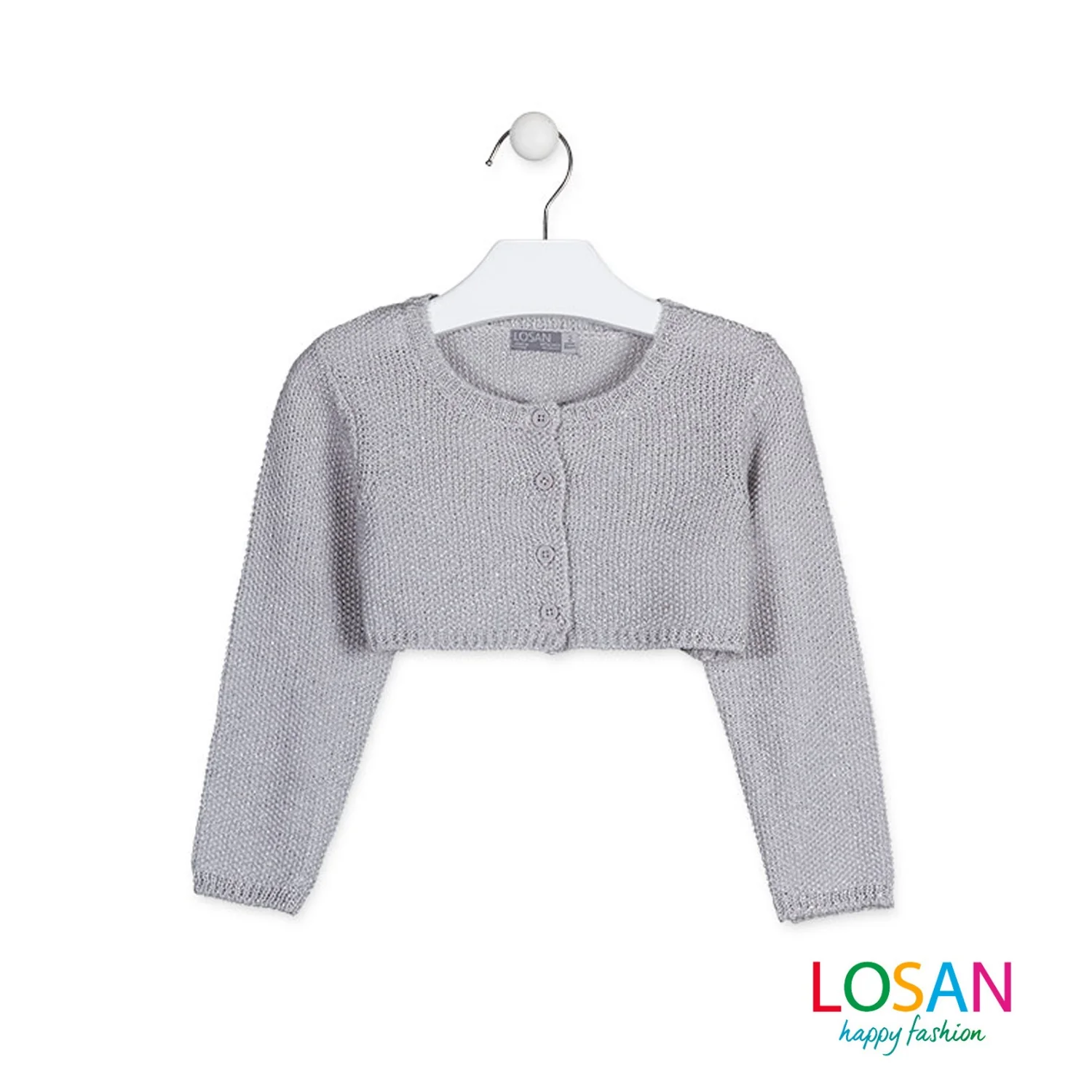 Losan - Bolero in Tricot color Argento Bambina Junior