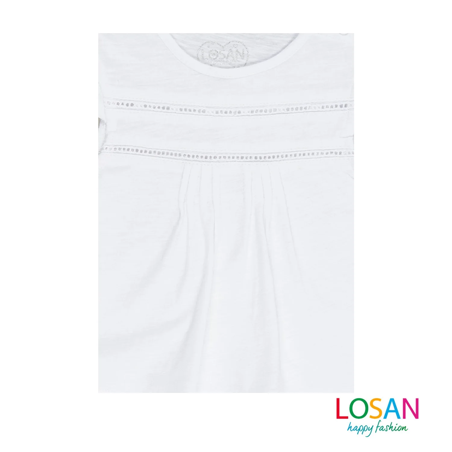 Losan - Completo Maglietta e Shorts in Denim Baby Bambina - Image 5