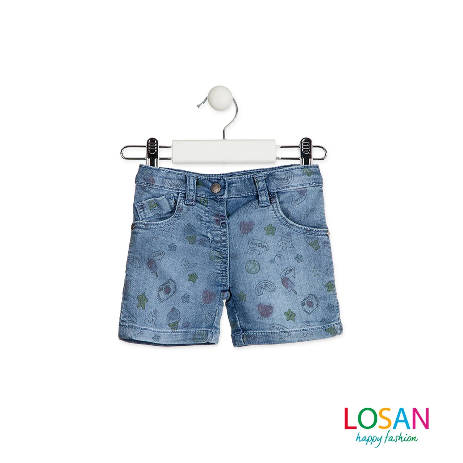 Losan - Completo Shorts + Maglietta Fucsia Baby Bambina - Image 3