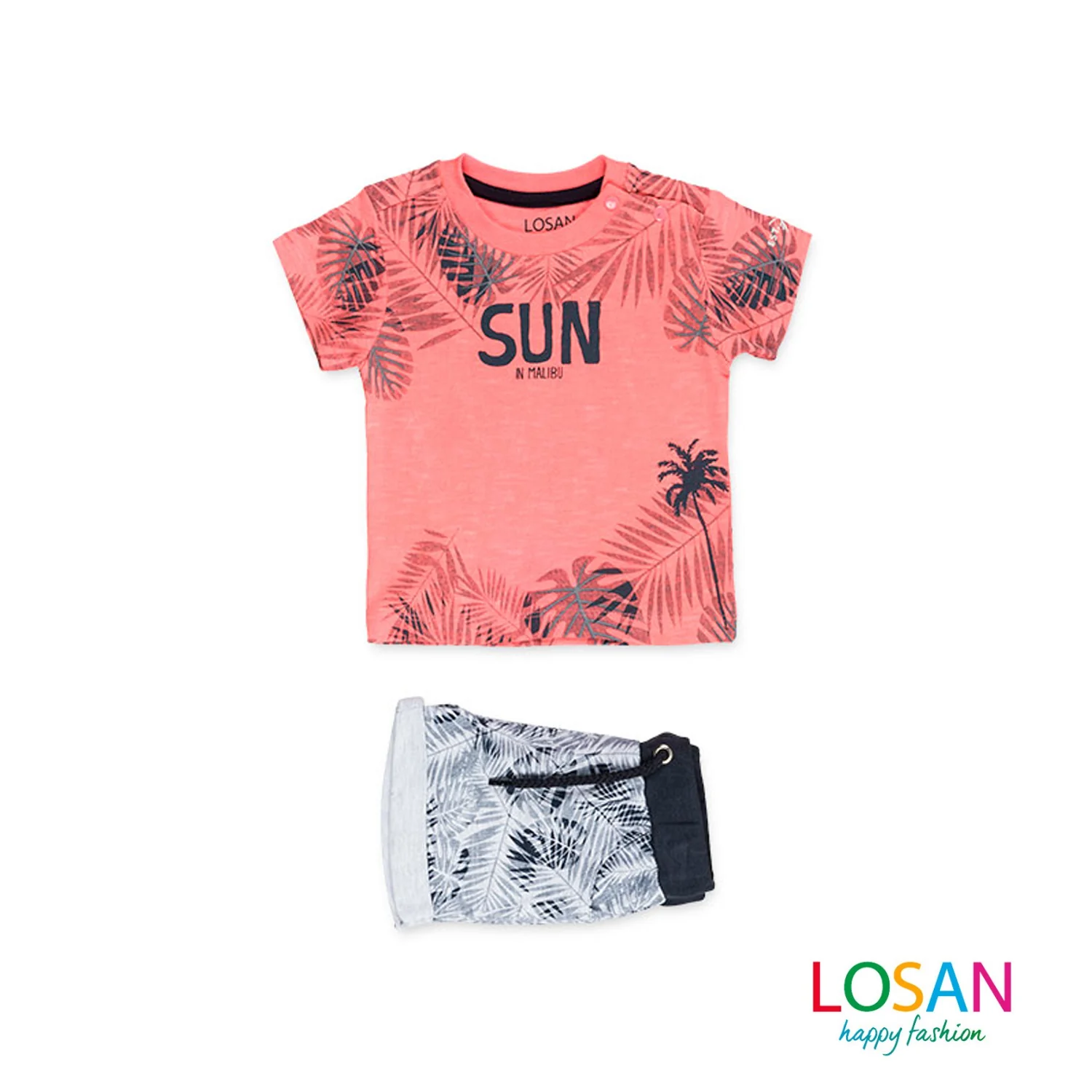 Losan - Completo Tropicale Maglietta + Bermuda Baby Bambino - Image 2