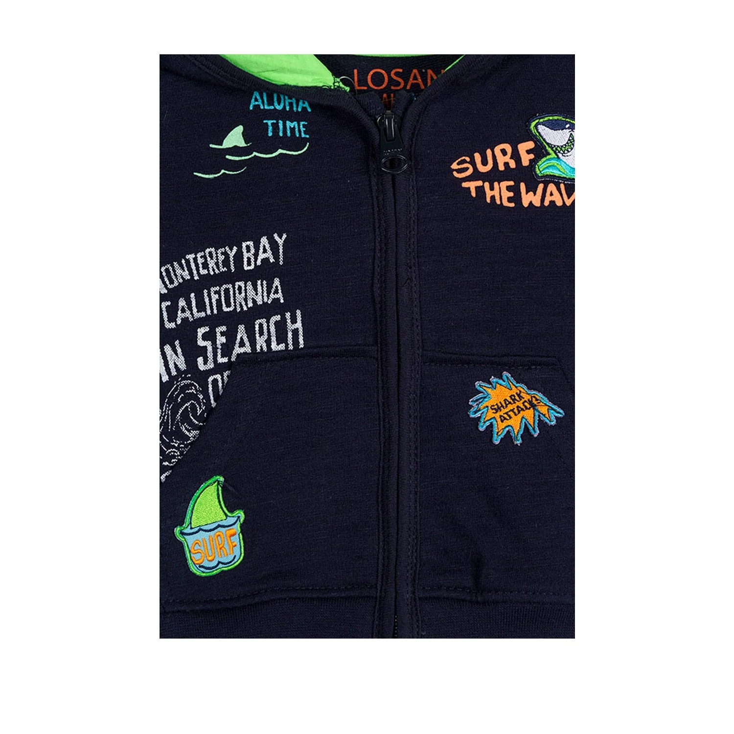 Losan - Felpa Blu Marino "Shark" Baby Bambino ULTIMA TAGLIA 3-6 MESI - Image 3