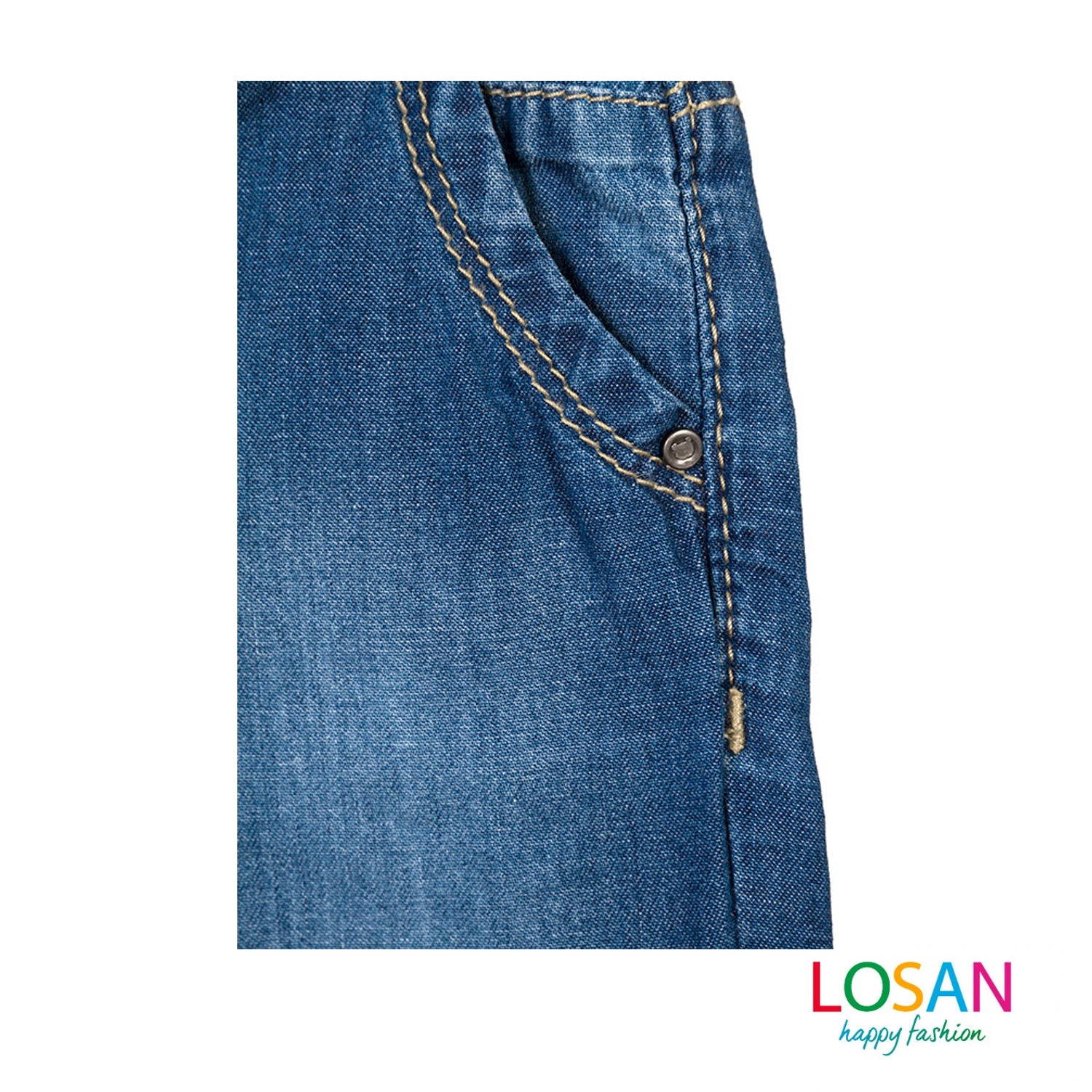 Losan - Jeans Taglio Dritto con Elastico Baby Bambino - Image 3