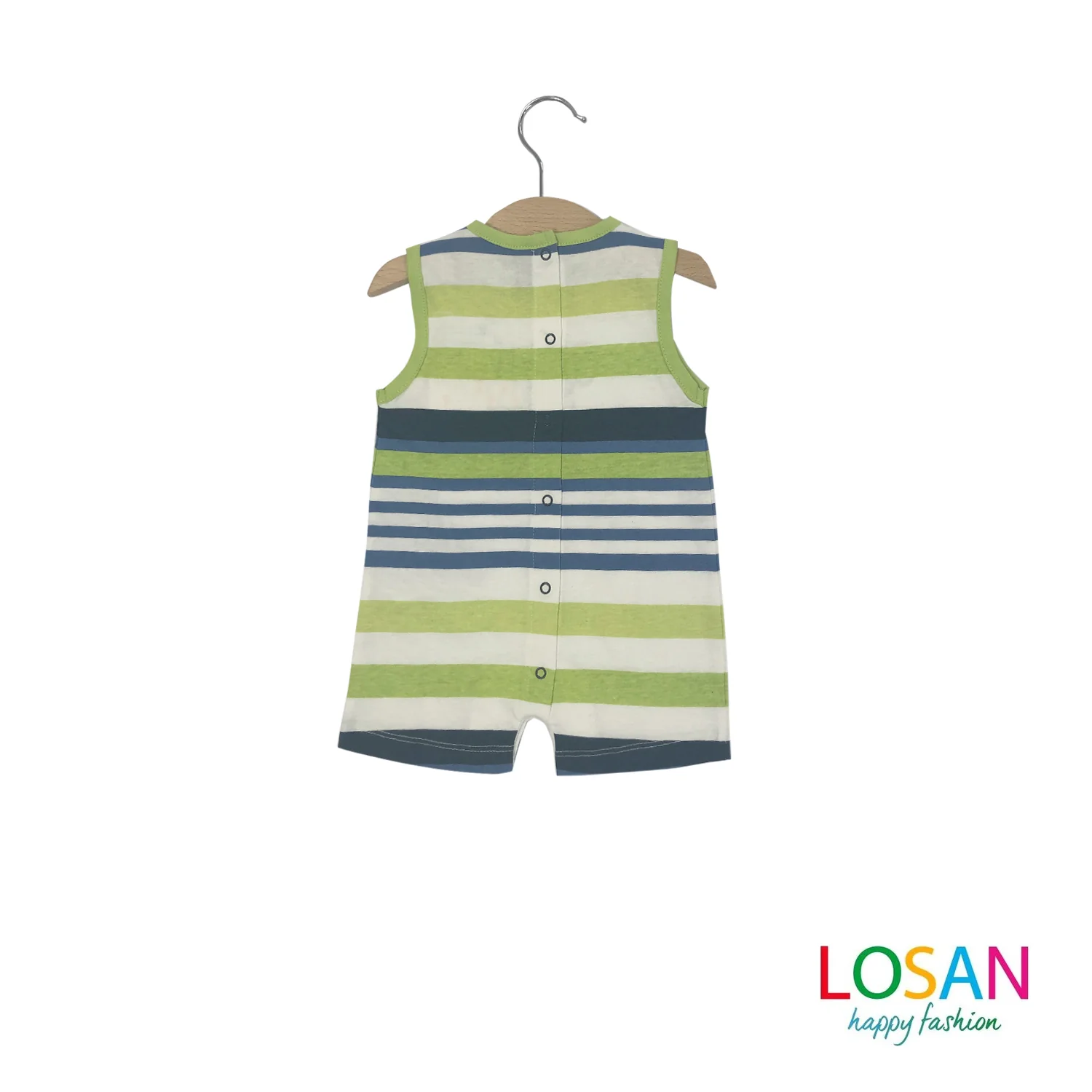 Losan - Pagliaccetto a Righe Verdi Baby Bambino - Image 2