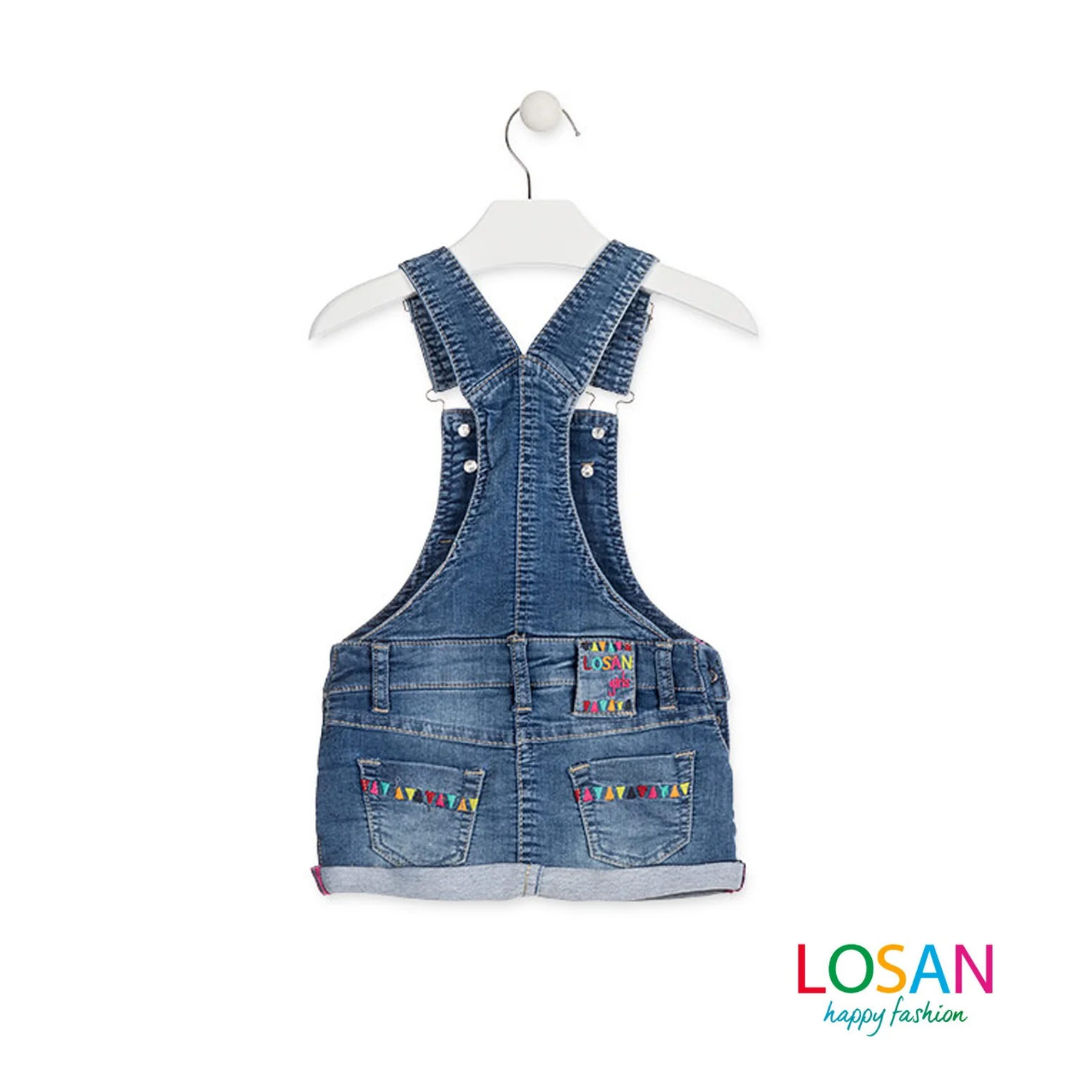 Losan - Salopette di Jeans Stile Etnico Bambina Junior - Image 2