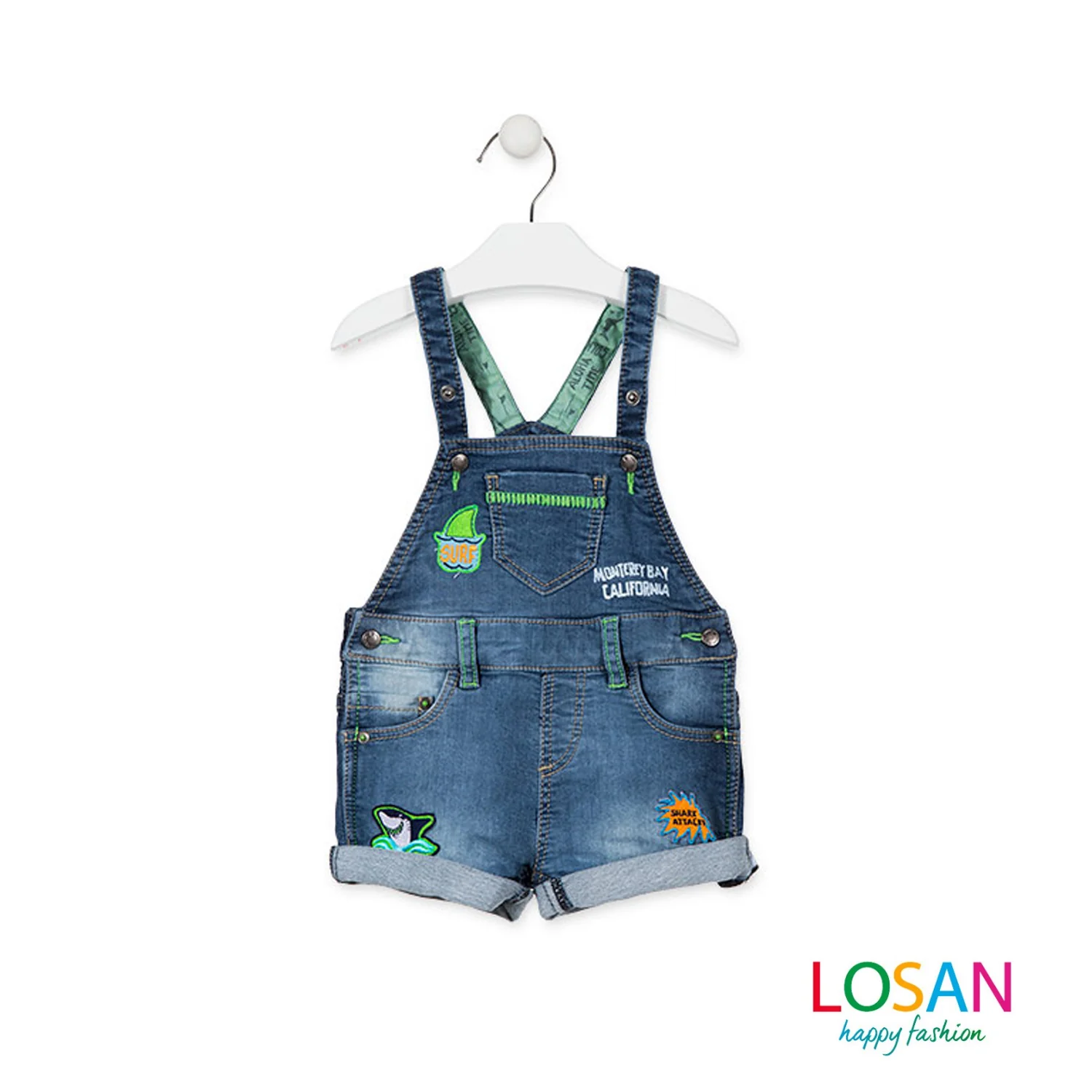 Losan - Salopette in Felpa effetto Jeans Baby Bambino - Image 2