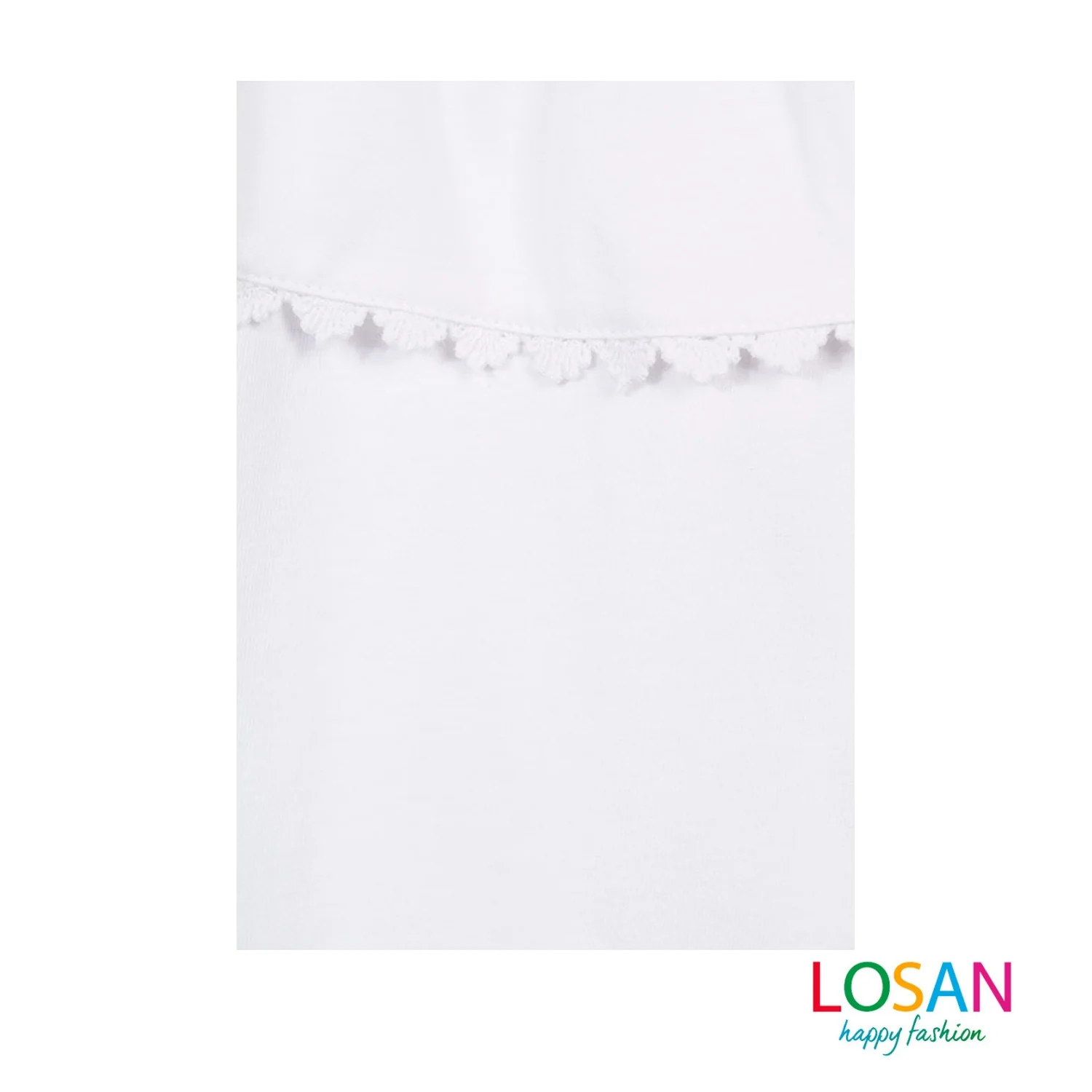Losan - Top Bianco con Volant Bambina Junior - Image 3