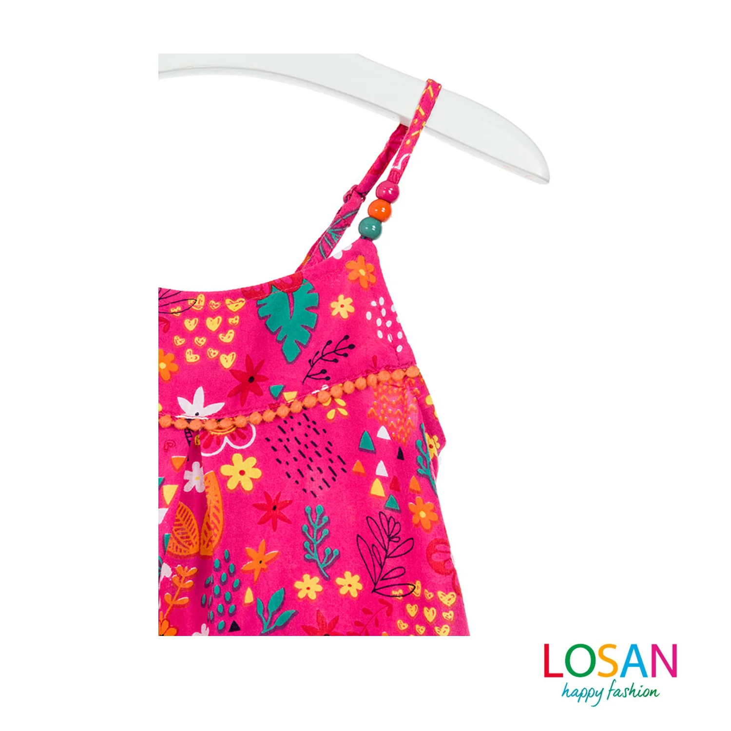 Losan - Top Fucsia in Stile Etnico Bambina Junior - Image 4