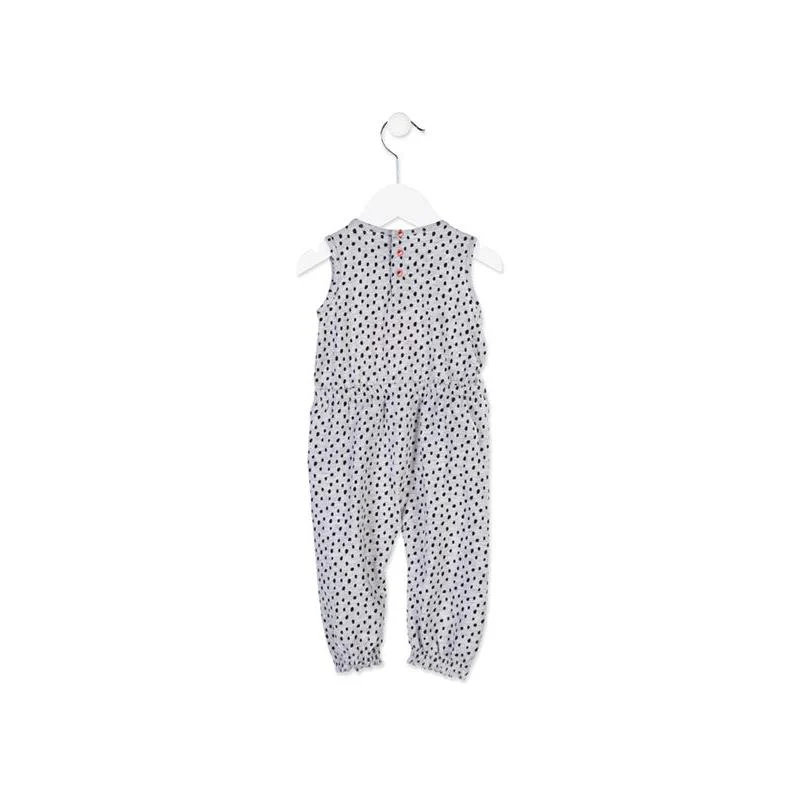 Losan - Tuta Unita Smanicata Bimba Baby Grigia Pois - Image 3