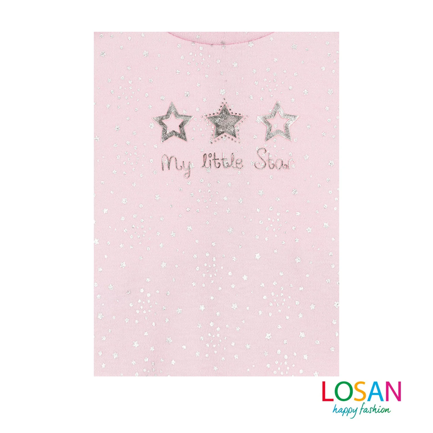 Losan - Tutina Rosa con Stelline Neonata - Image 3