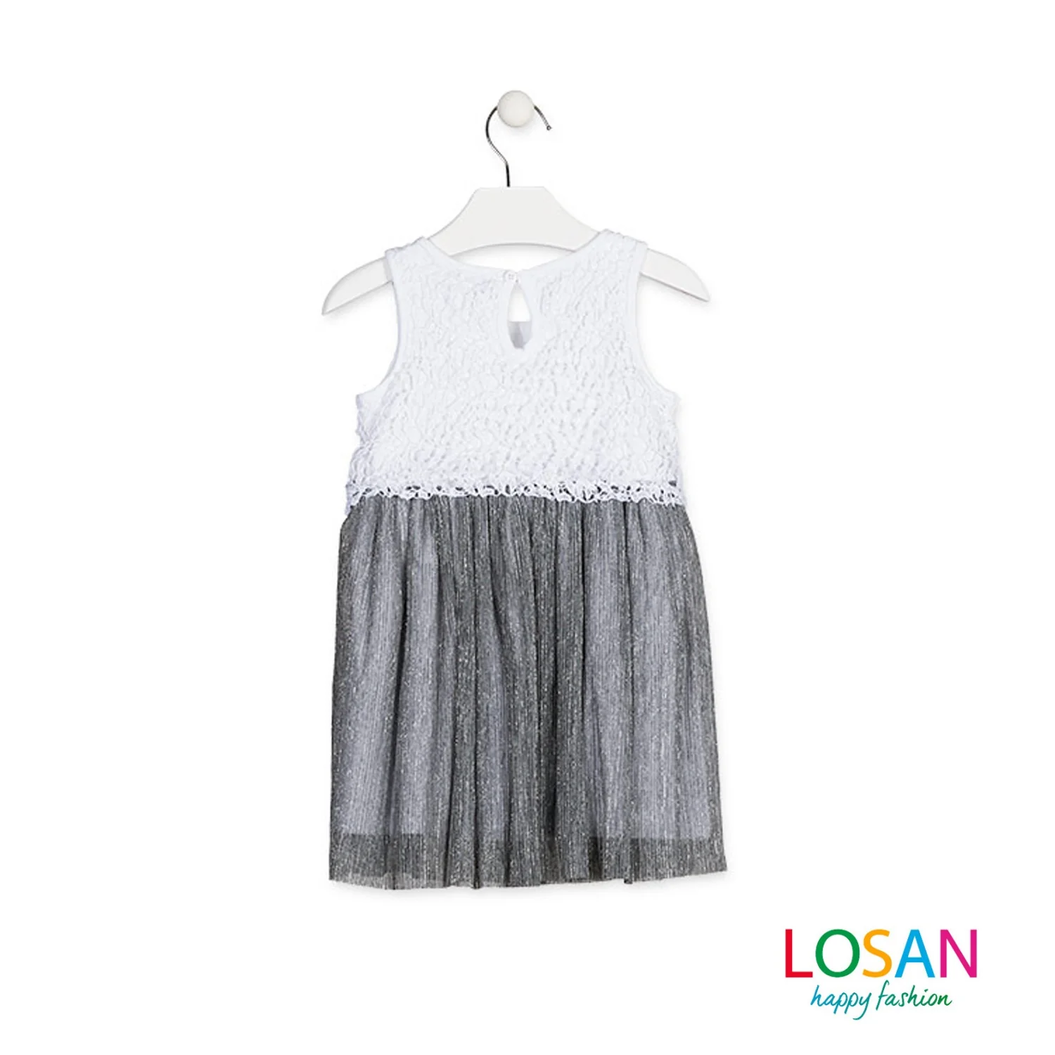 Losan - Vestito con Gonna Argento Bambina Junior - Image 2