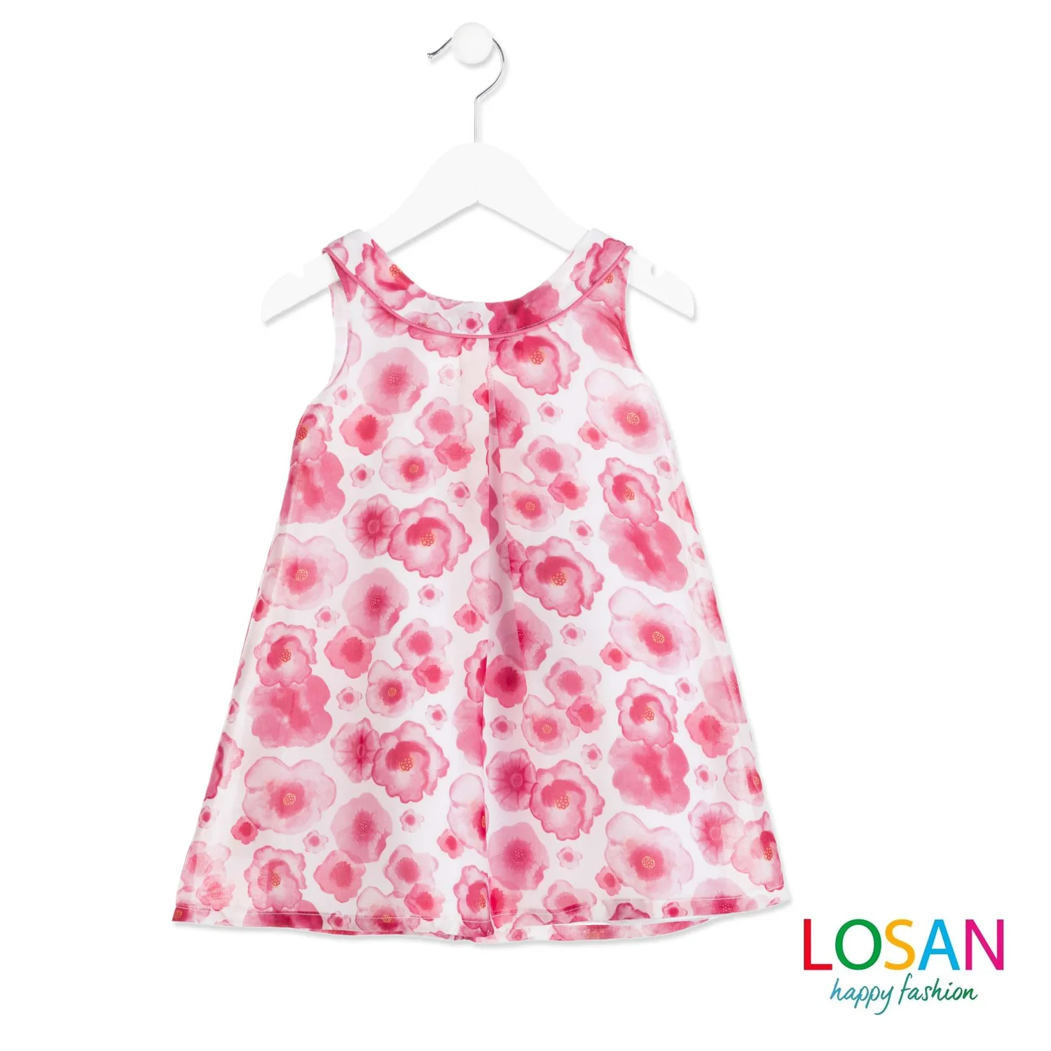 Losan - Vestito Junior Smanicato Fiori Rosa - Image 2