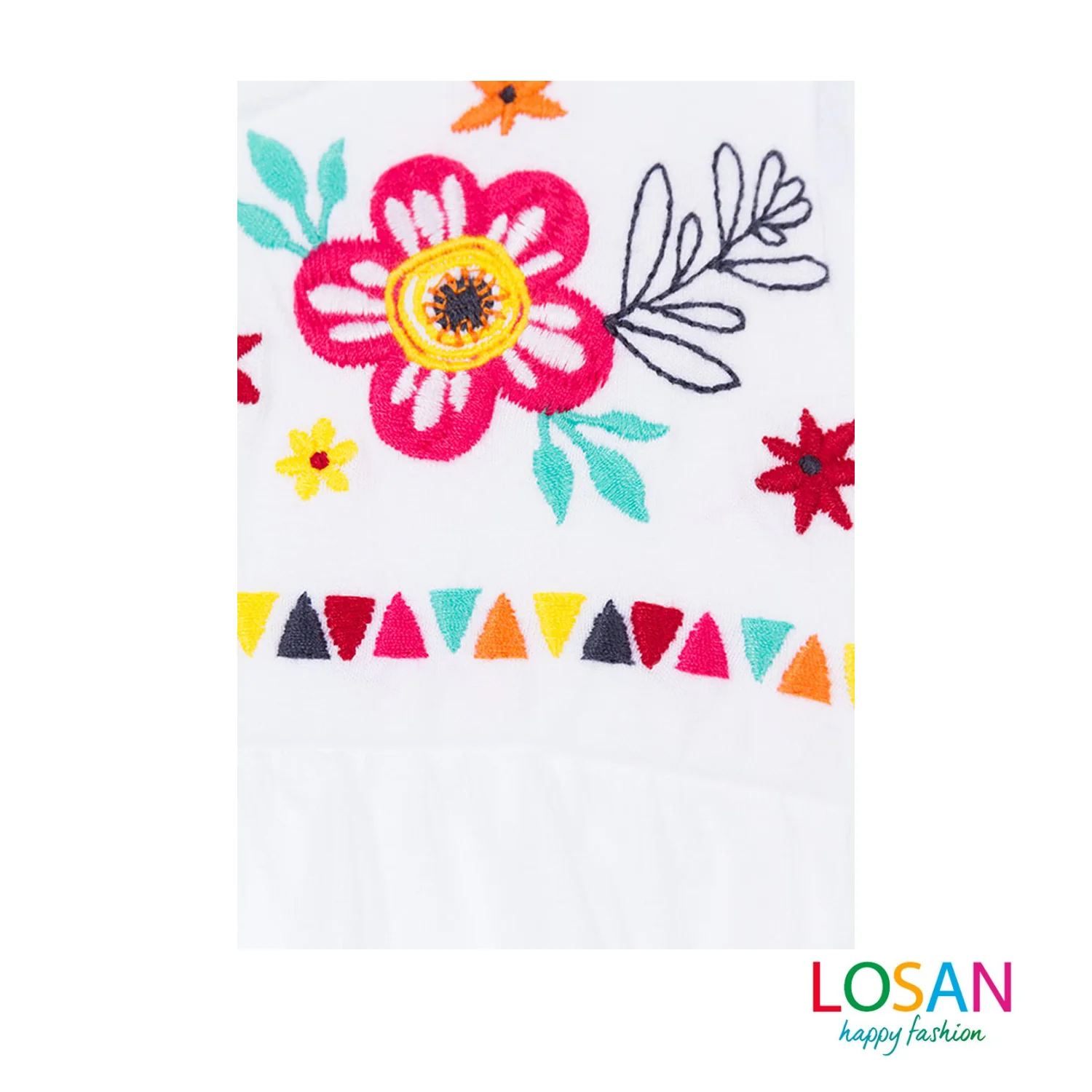 Losan - Vestito Stile Etnico con Ricami Bambina Junior - Image 3