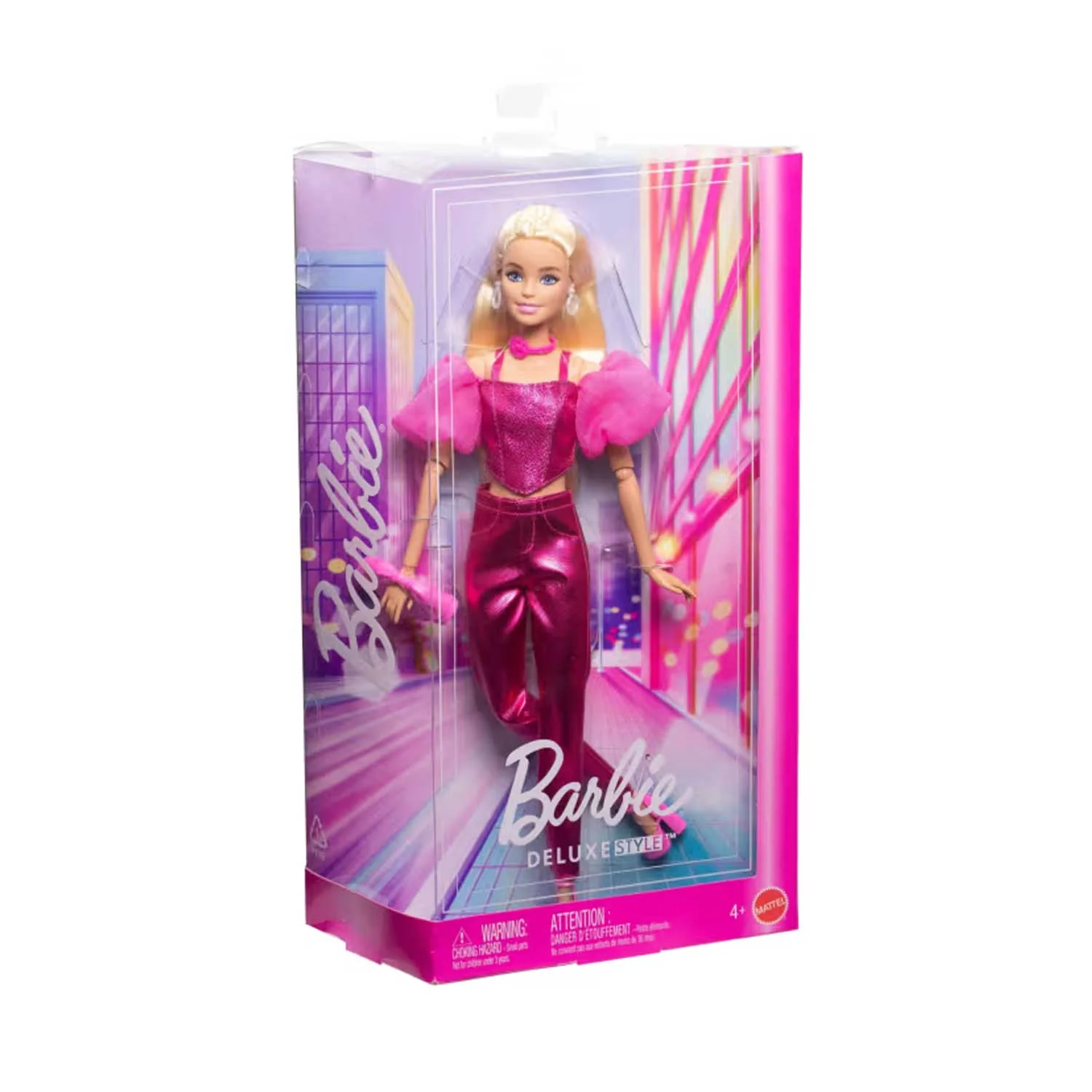 Mattel - Barbie Fashionista Deluxe Metallic Bionda Con Vestito Rosa JFP40 - Image 6