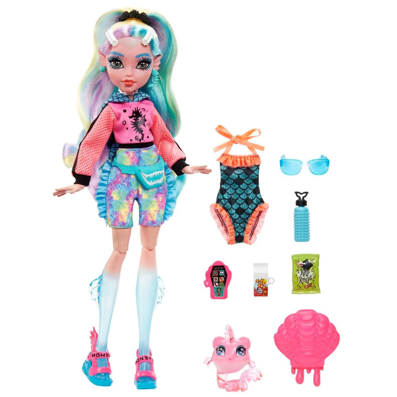Mattel - Core Doll Bambola Monster High Con Abiti, Cuccioli E Accessori HPD53 - Image 3