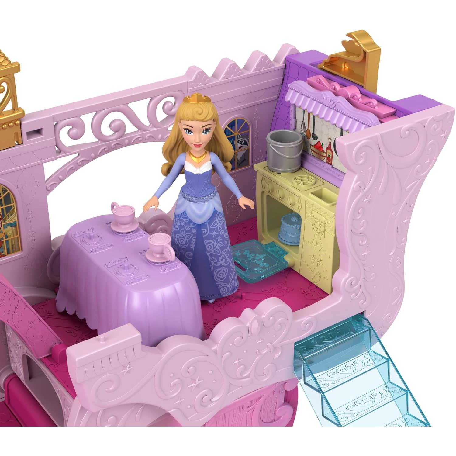 Mattel - Disney Princess Playset 2in1: Castello Con Carrozza HWX17 - Image 4