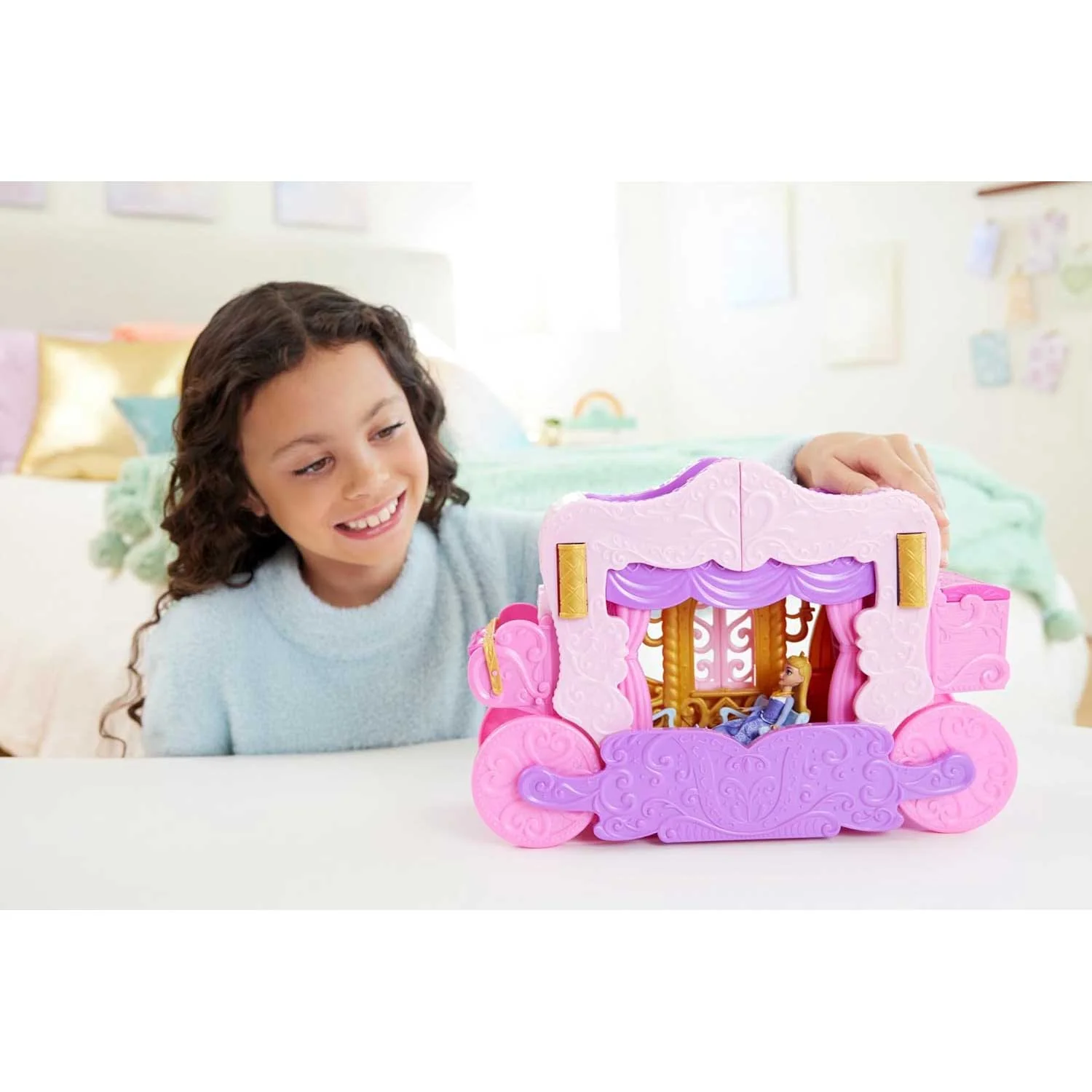 Mattel - Disney Princess Playset 2in1: Castello Con Carrozza HWX17 - Image 5
