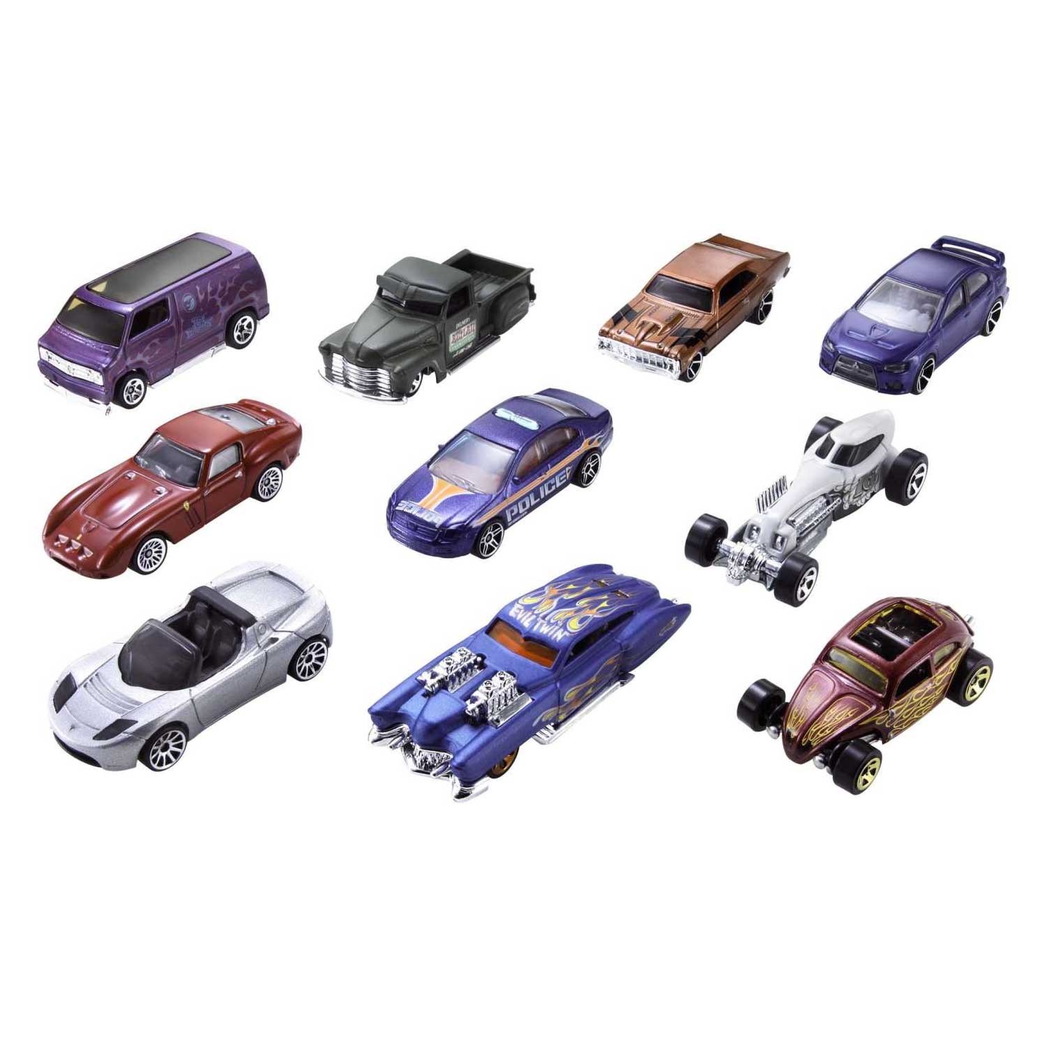Mattel - Hot Wheels Confezione 10 Veicoli Assortiti 54886 - Image 2