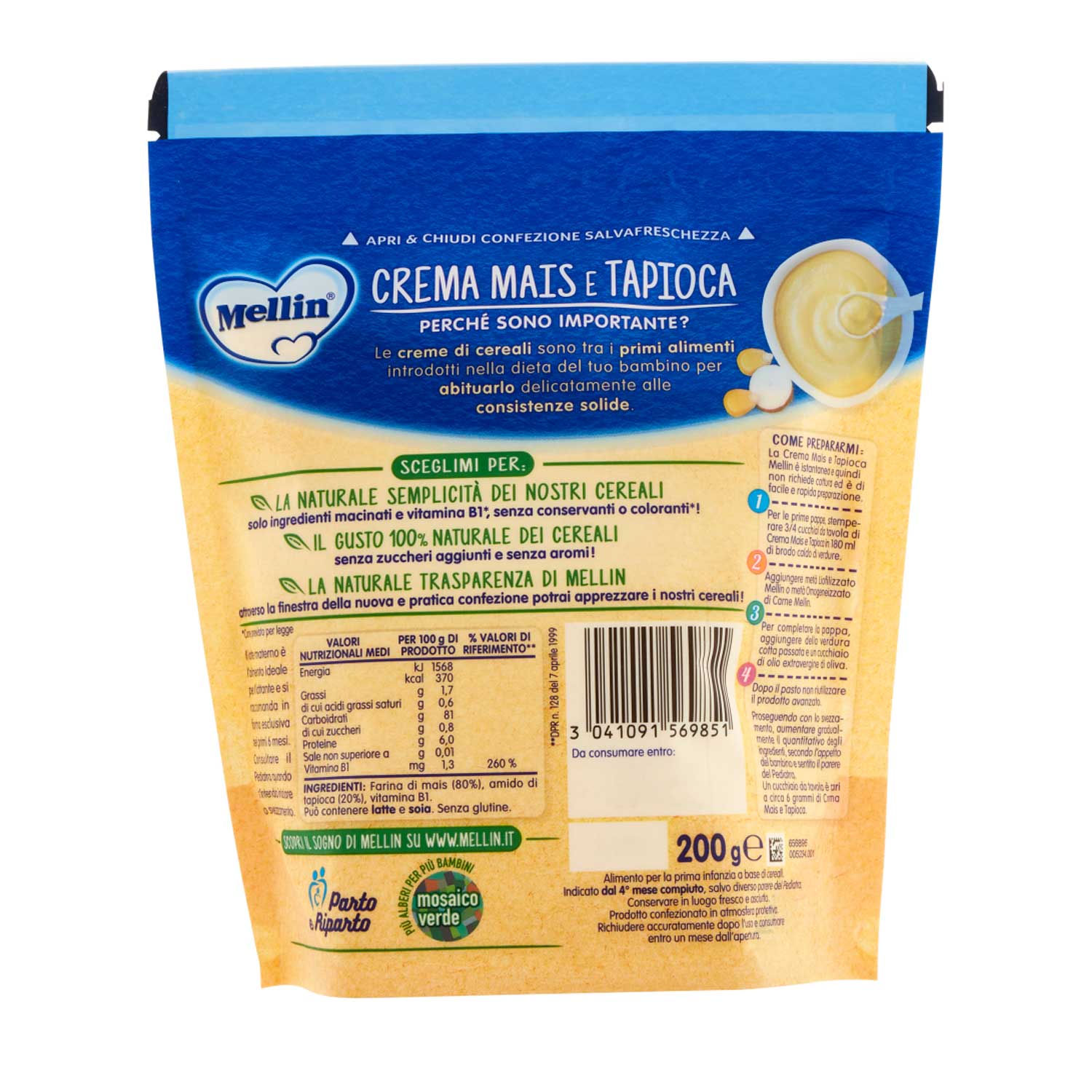 Mellin - Crema Mais Tapioca: Confezione 200 gr - Image 2