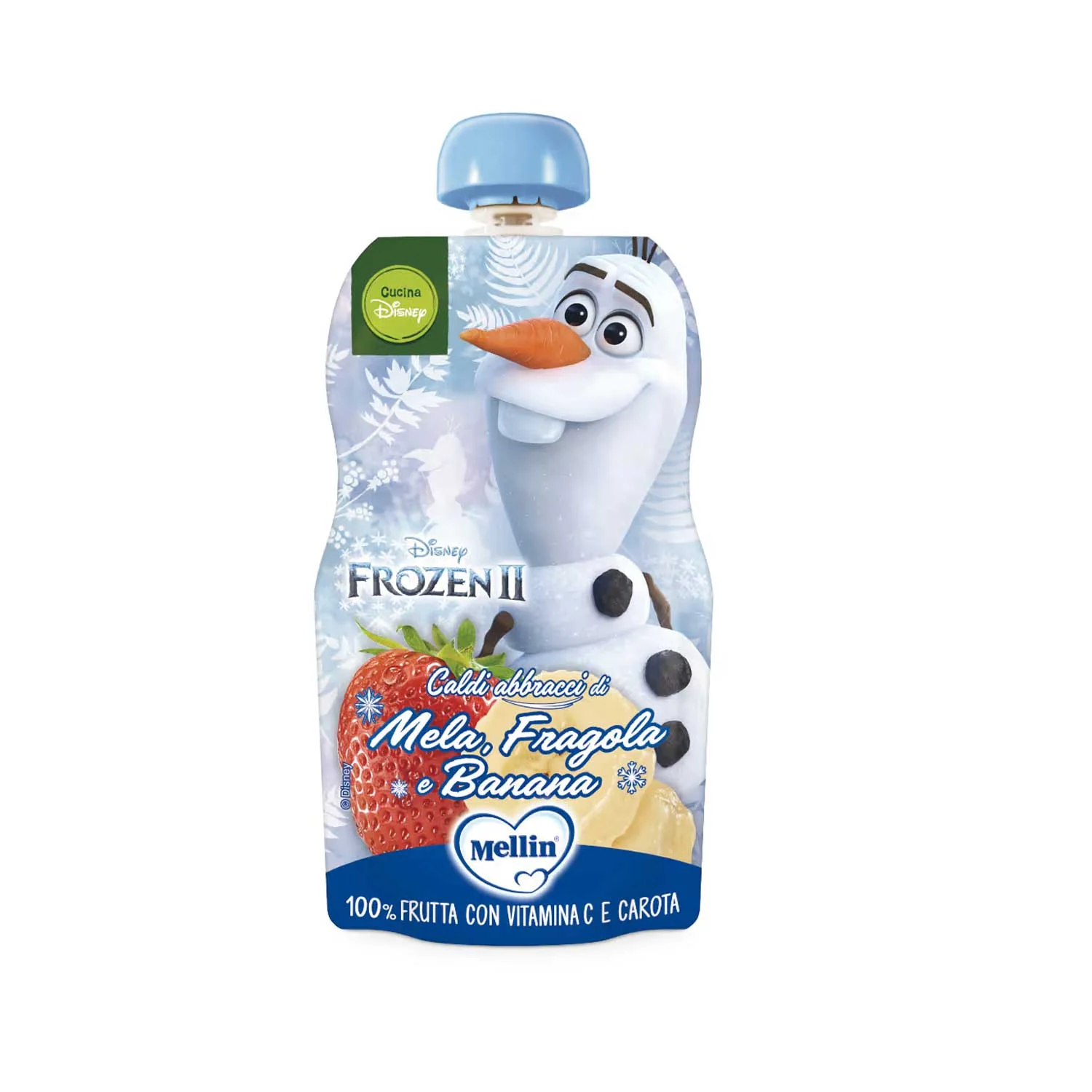 Mellin - Pouch Disney Frozen Mela Fragola Banana: Confezione 110 gr