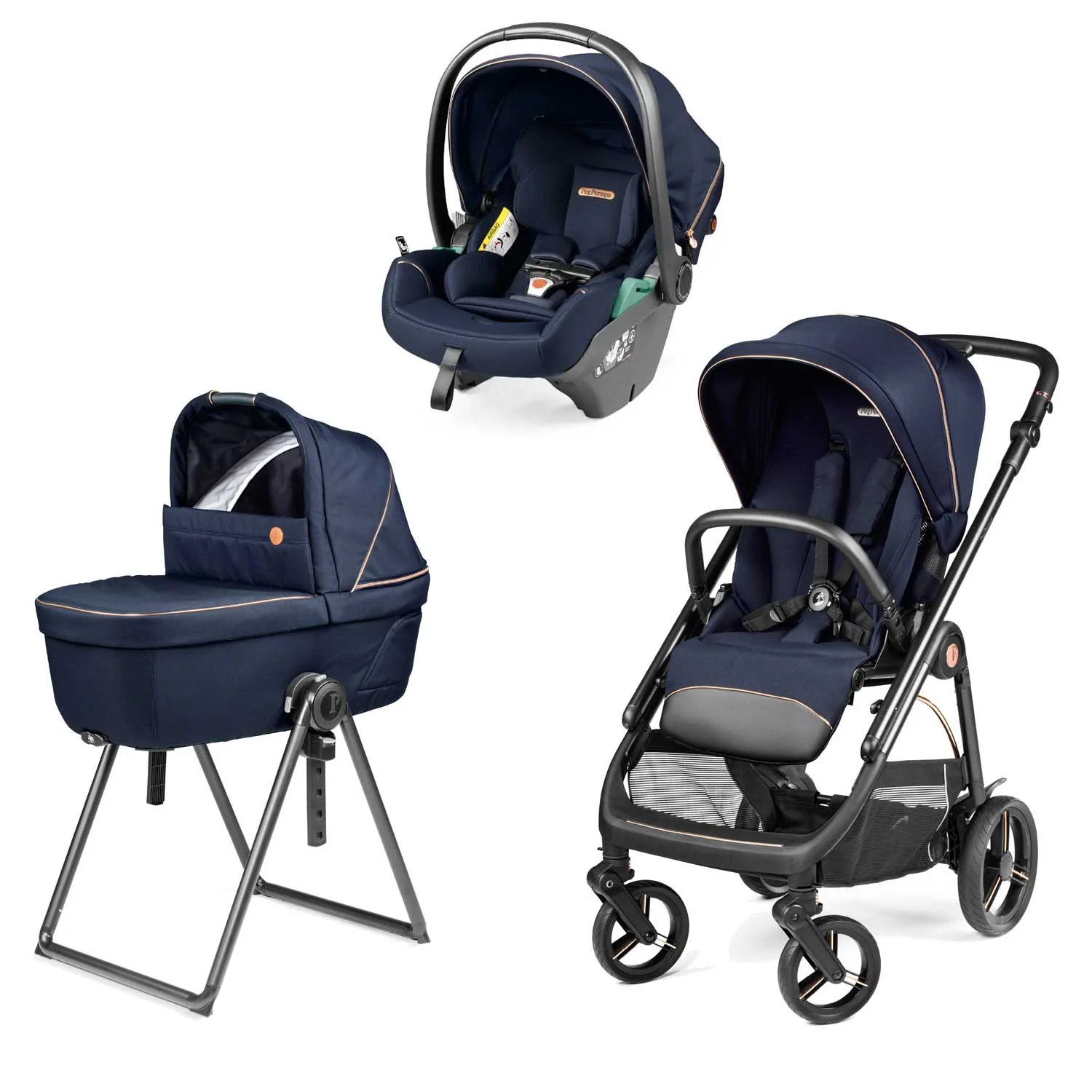 Peg Perego - Trio Veloce New Con Culla Belvedere + Primo Viaggio Lounge Modular R129 - Image 2
