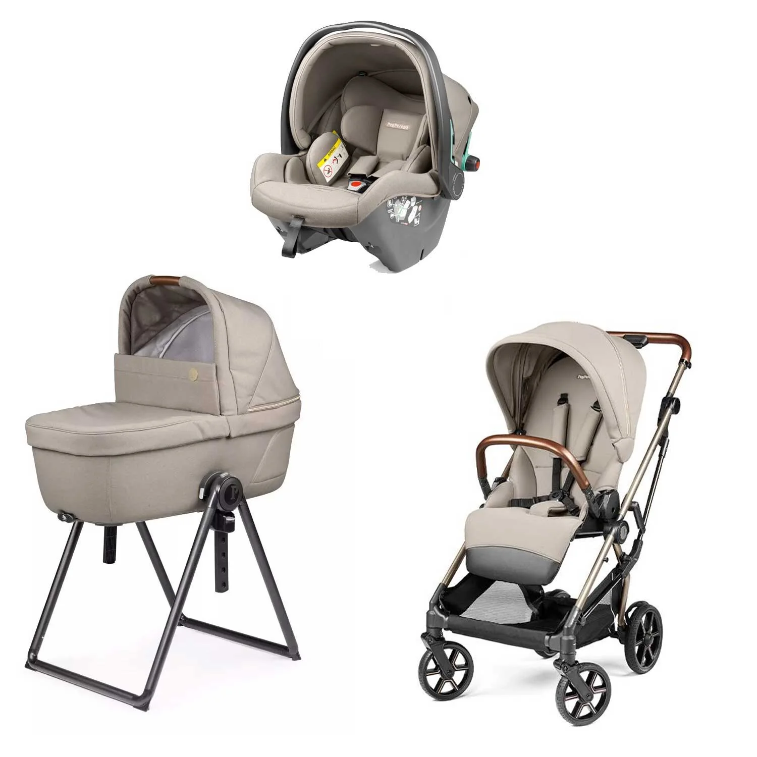 Peg Perego - Trio Vivace New Con Navicella Belvedere + S.A. SLK Modular Isize - Image 17